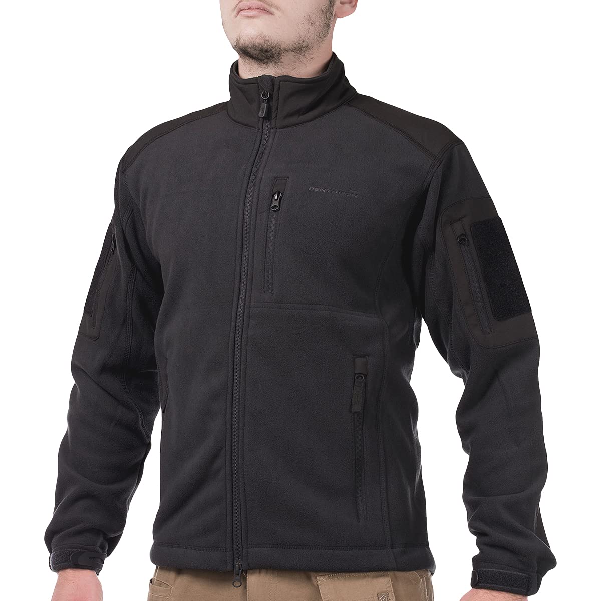 Men's Perseus Fleece Jacket 2.0 - Lightweight Warm Winter Coat for Outdoor Activities & Casual Wear - Black