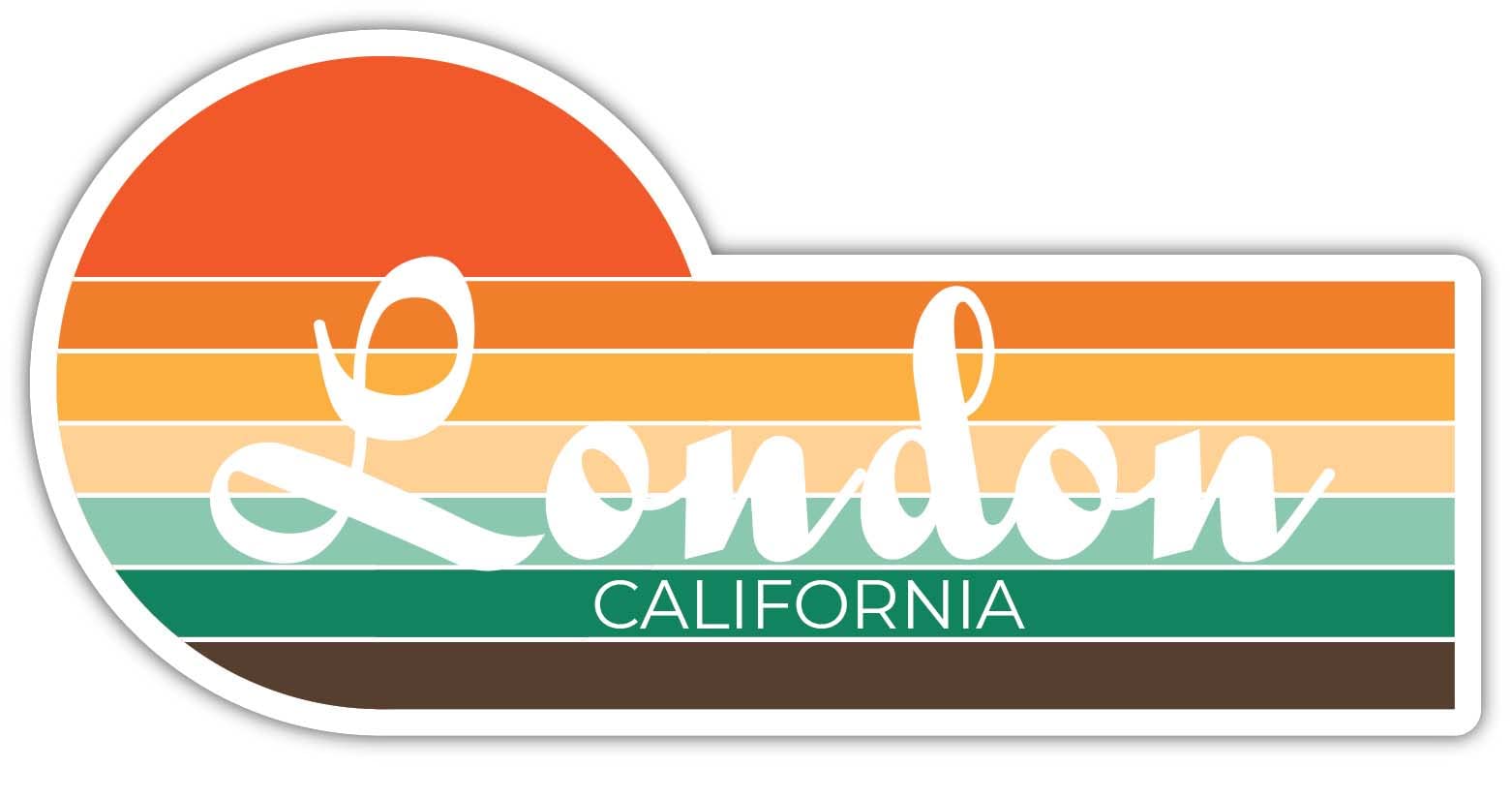 London California 4 x 2.25 Inch Retro Vintage Fridge Magnet - 70s Sunset City Aesthetic Design for Refrigerators, Lockers & Metal Surfaces | Perfect Home & Office Decoration