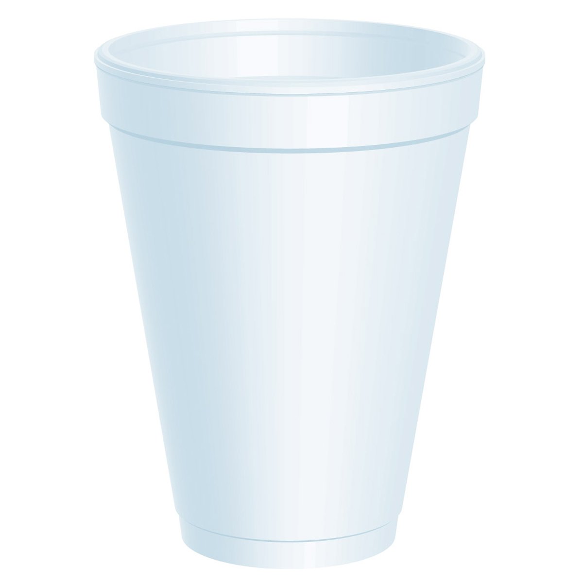 DTM12J12 - 12 oz White Disposable Styrofoam Drinking Cups for Parties, Picnics & Events - Bulk Pack of Dart Brand Foam Cups for Cold Beverages, Coffee & Soda