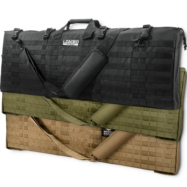 Barska BI12032 Loaded Gear 40 Tactical Rifle Bag for Shooting Range - Durable Black RX 300 Gun Case with Padded Interior | Perfect for Range Days, Hunting Trips & Firearm Storage