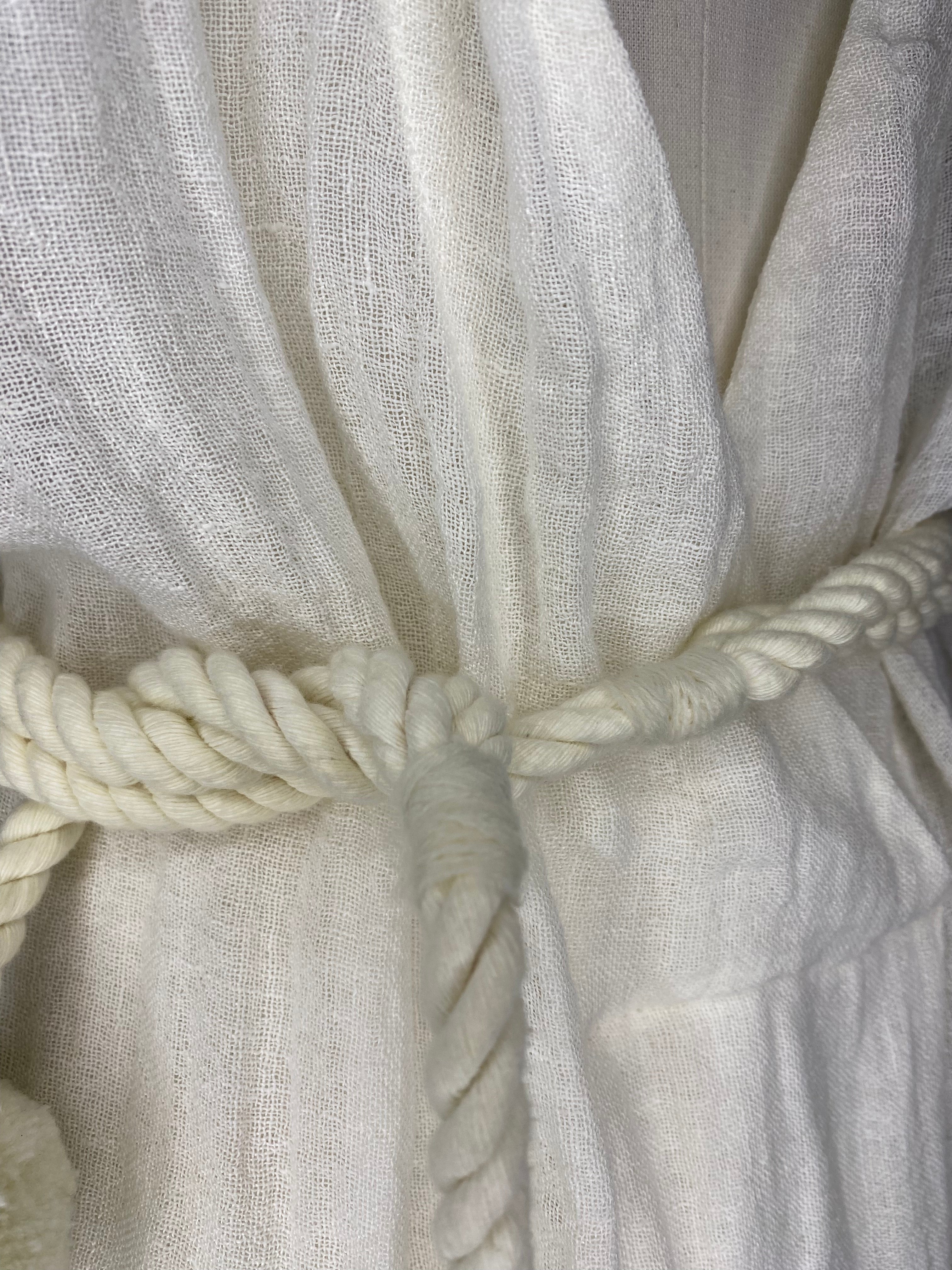 Three Graces White Cotton Dress - Elegant Summer Maxi Dress for Women, Beach Wedding & Vacation Outfit