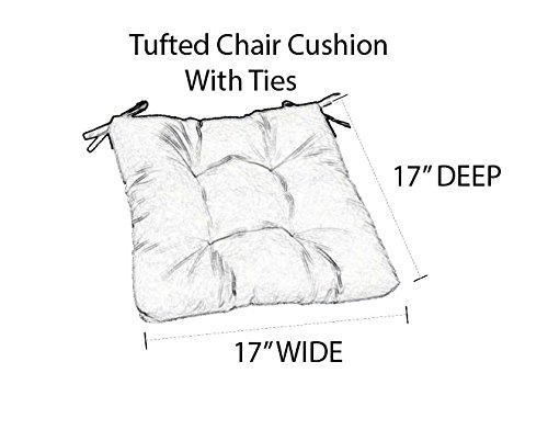 Outdoor Tufted Seat Cushions Set of 2 - 17x17