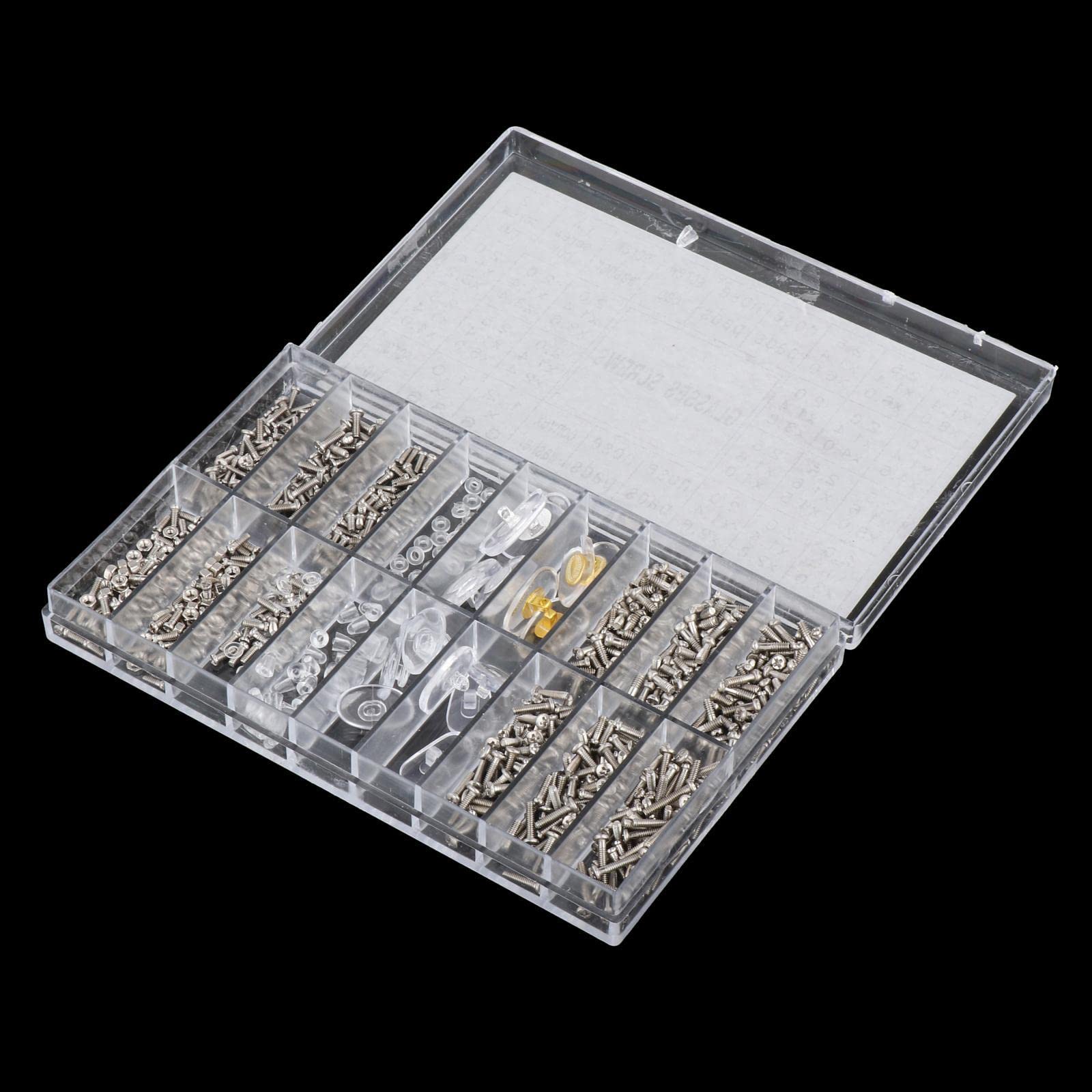Sharplace Glasses Repair Kit - Nose Pads, Stainless Steel Screws & Precision Screwdriver Set for Eyeglass Frame Adjustments - Perfect for Home, Office, Travel and Emergency Eyewear Repairs