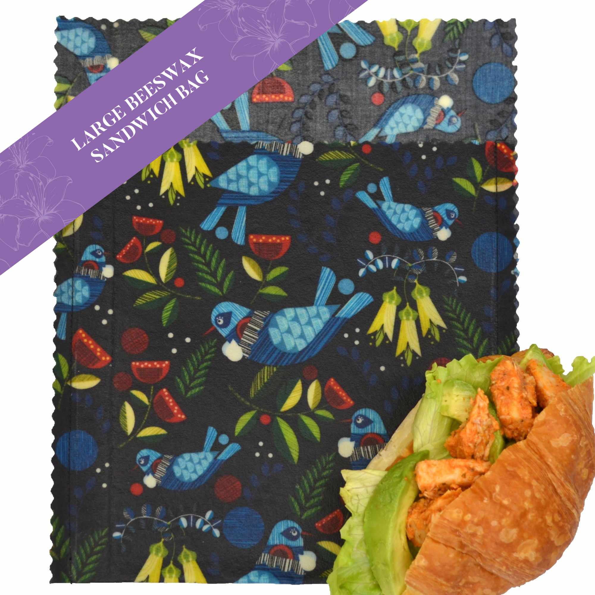Organic Beeswax Food Wraps - Eco-Friendly Reusable Food Storage for Sandwiches, Cheese & Produce | Sustainable Kitchen Essentials for Zero Waste Living