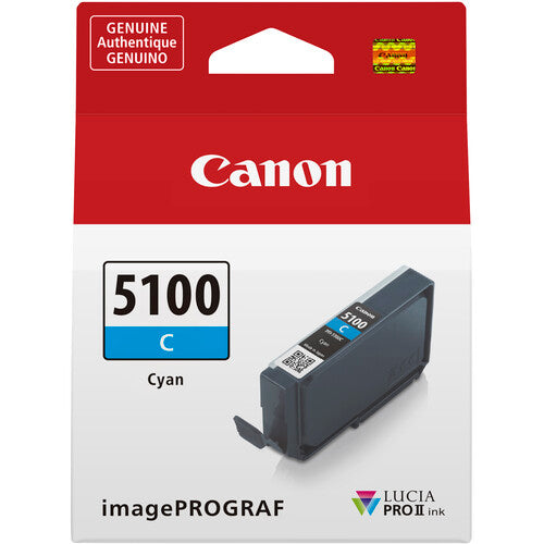 Canon PFI 5100 C (Cyan) Lucia PRO II Ink Tank 14.4ml for PRO 310 Printer - High-Quality Photo Printing, Professional Graphics & Office Documents