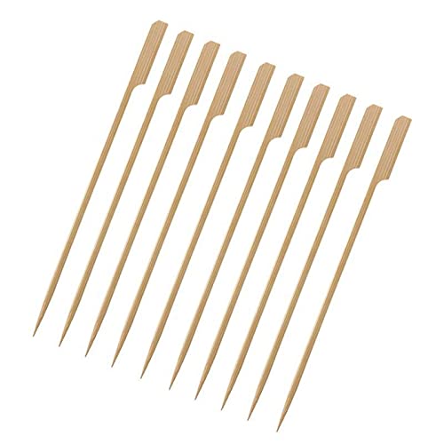 HBNNBV 30/60/90Pcs 20cm Bamboo BBQ Skewers - Disposable Appetizer Sticks for Meat, Corn, Vegetables | Perfect for Grilling, Camping, Picnics & Party Food Serving (30 Pcs)