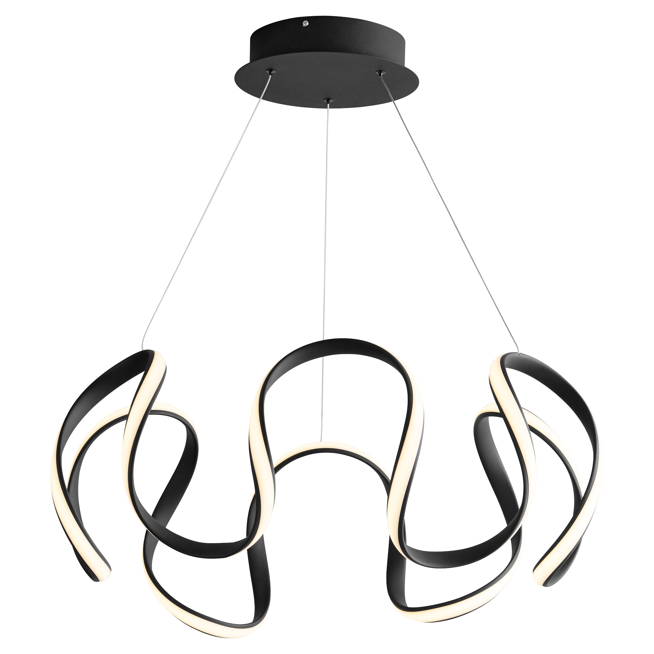 Oxygen Cirro 3 61 15 Pendant Light Fixture - Modern Black Ceiling Light for Living Room, Bedroom & Dining Room Decor