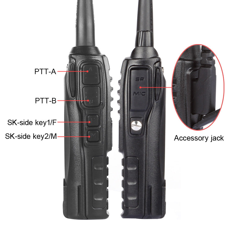 Baofeng UV-82L Two-Way Radio Walkie Talkie - Long Range Communication for Outdoor, Camping, Hiking & Emergency Use (Open Box)