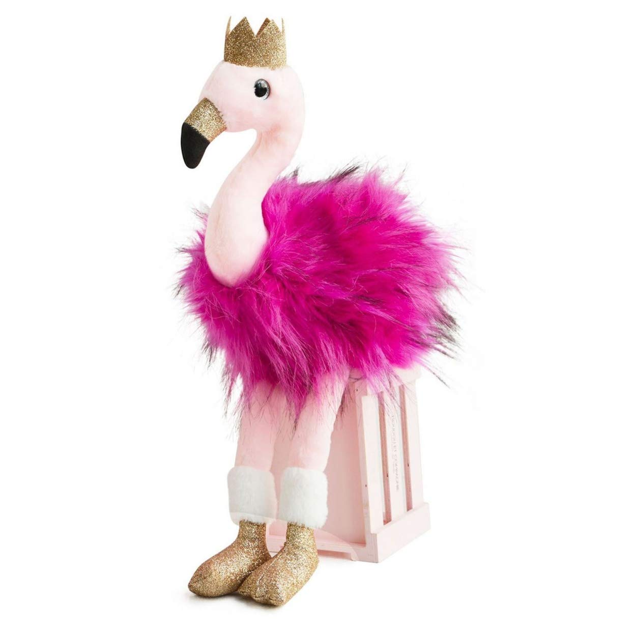 Flamingo Pink Plush Teddy Bear - Medium Size Stuffed Animal for Kids, Gifts & Nursery Decor