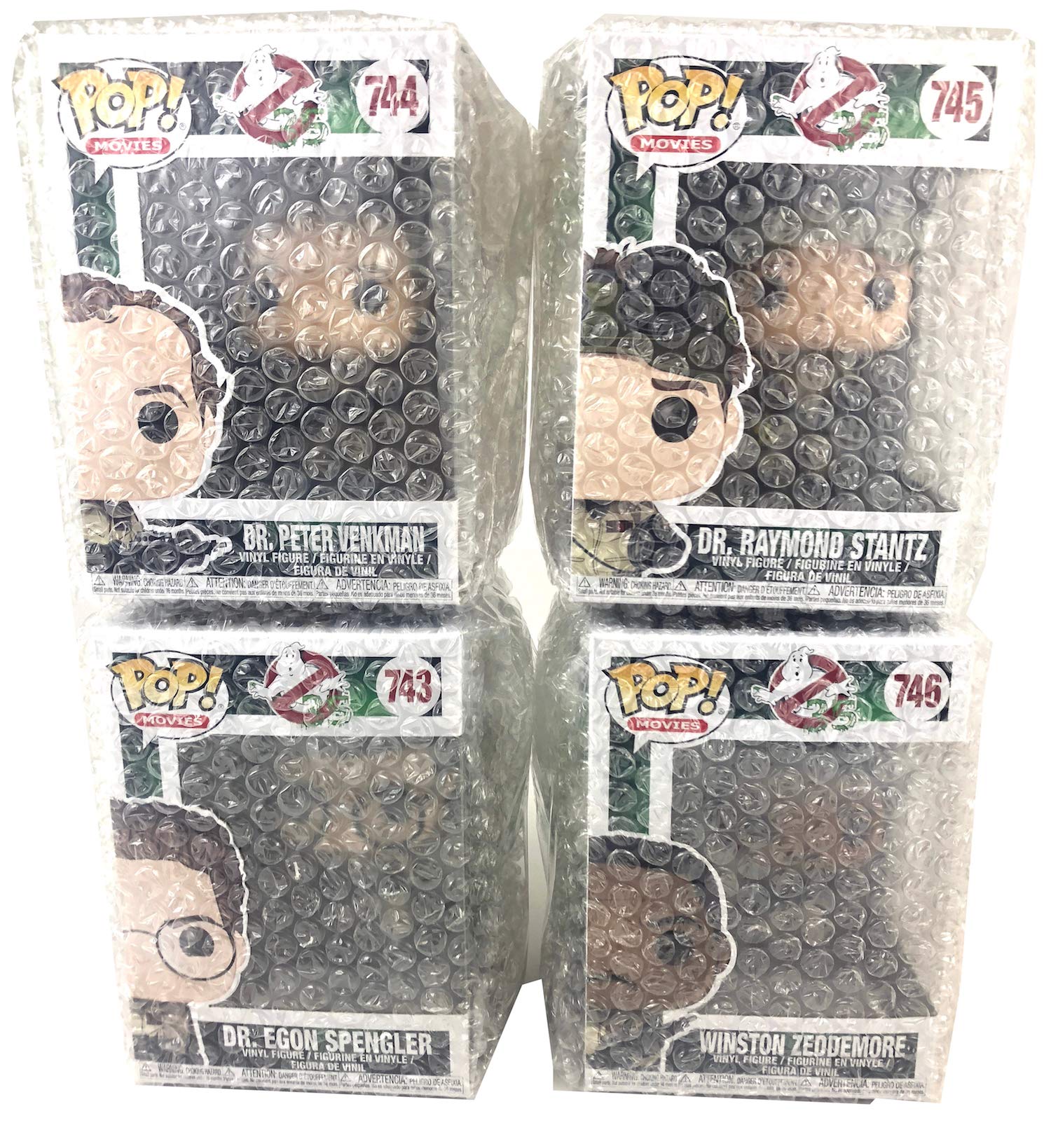 Funko Pop! Ghostbusters 4-Pack Collectible Figures - Dr. Peter Venkman, Dr. Raymond Stantz, Dr. Egon Spengler & Winston Zeddemore - Perfect for Movie Fans, Gift Giving & Pop Culture Displays