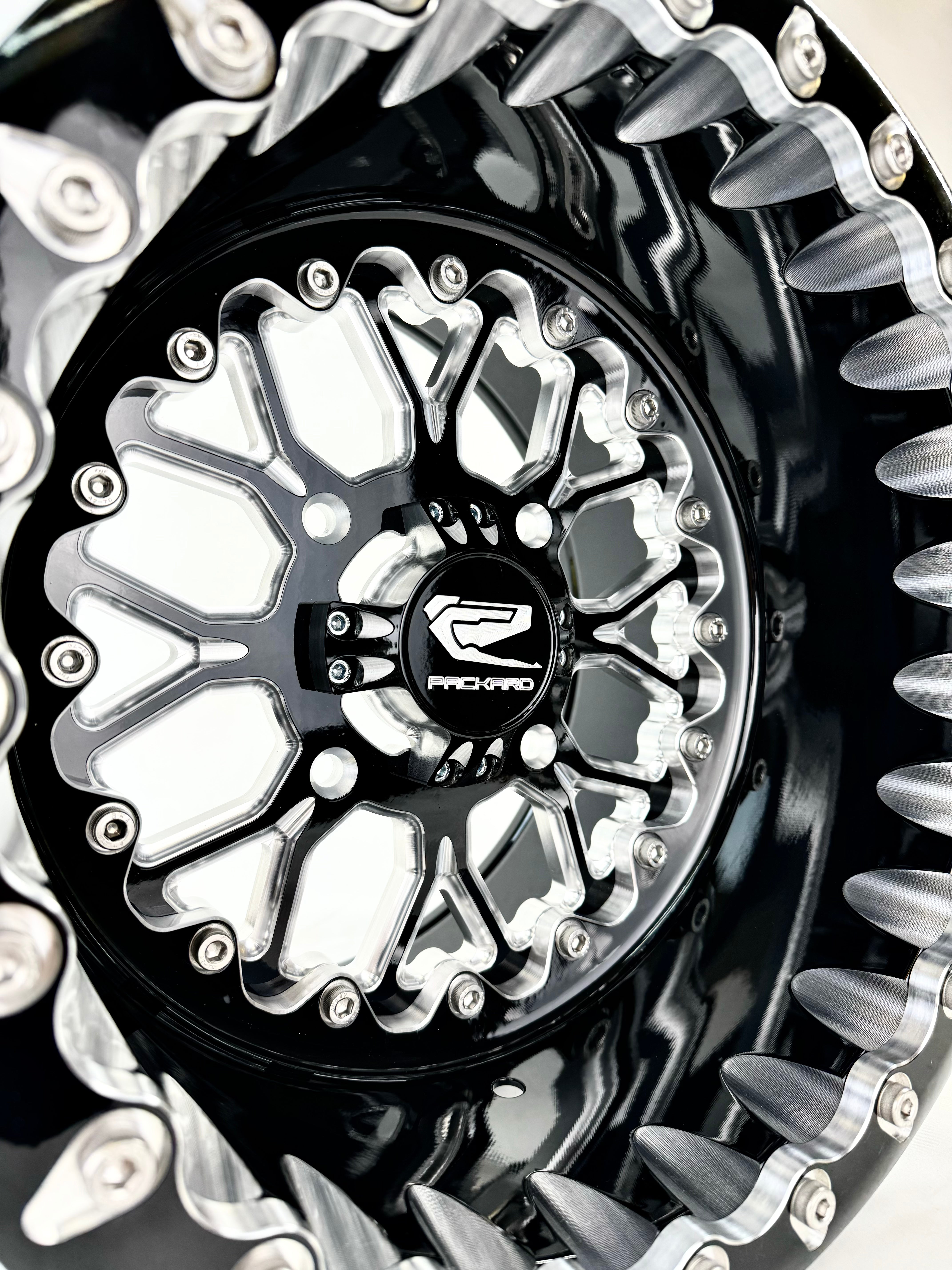 Wishbone FF Forged Beadlock Wheels - Gloss Black Finish for Off-Road Trucks & Jeeps - Perfect for Trail Riding & Rock Crawling