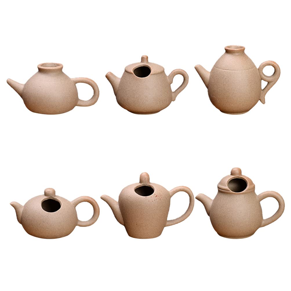 BESPORTBLE 6-Piece Mini Vase Set - Small Ceramic Flower Vases for Home Decor, Table Centerpieces, Wedding Decorations & DIY Floral Arrangements - Tiny Pot Shaped Vases for Succulents, Herbs and Desk Decor
