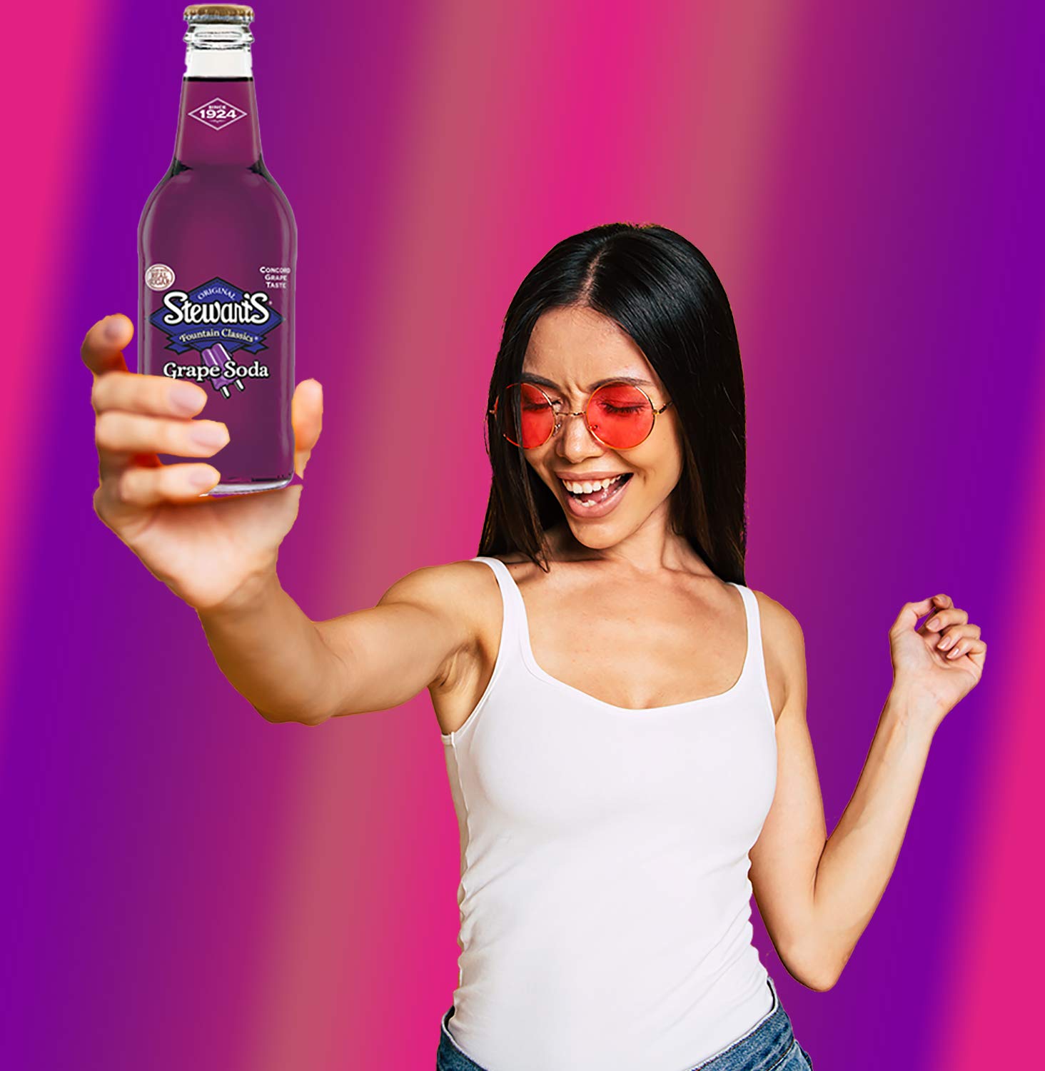 Stewart's Grape Soda - 24 Pack (12 fl oz Glass Bottles) | Classic American Soda for Parties, BBQs & Nostalgic Treats