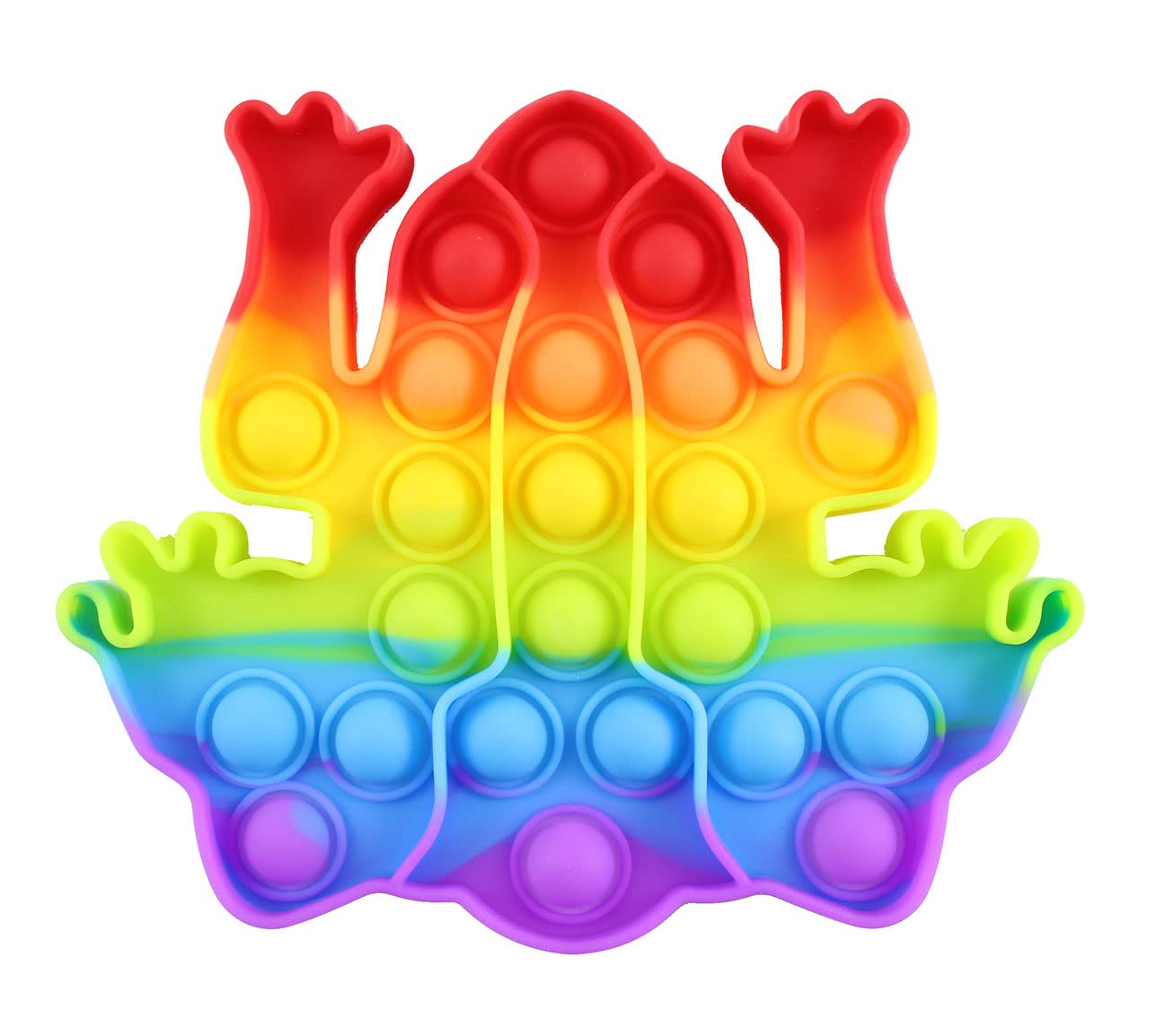 1 Pack Frog Bubble Pop Fidget Toy - Silicone Push Poke Bubble Wrap Sensory Stress Relief Toy for Kids & Adults - Popping Bubbles Anxiety Relief - Perfect for ADHD, Autism, Office & Classroom Use
