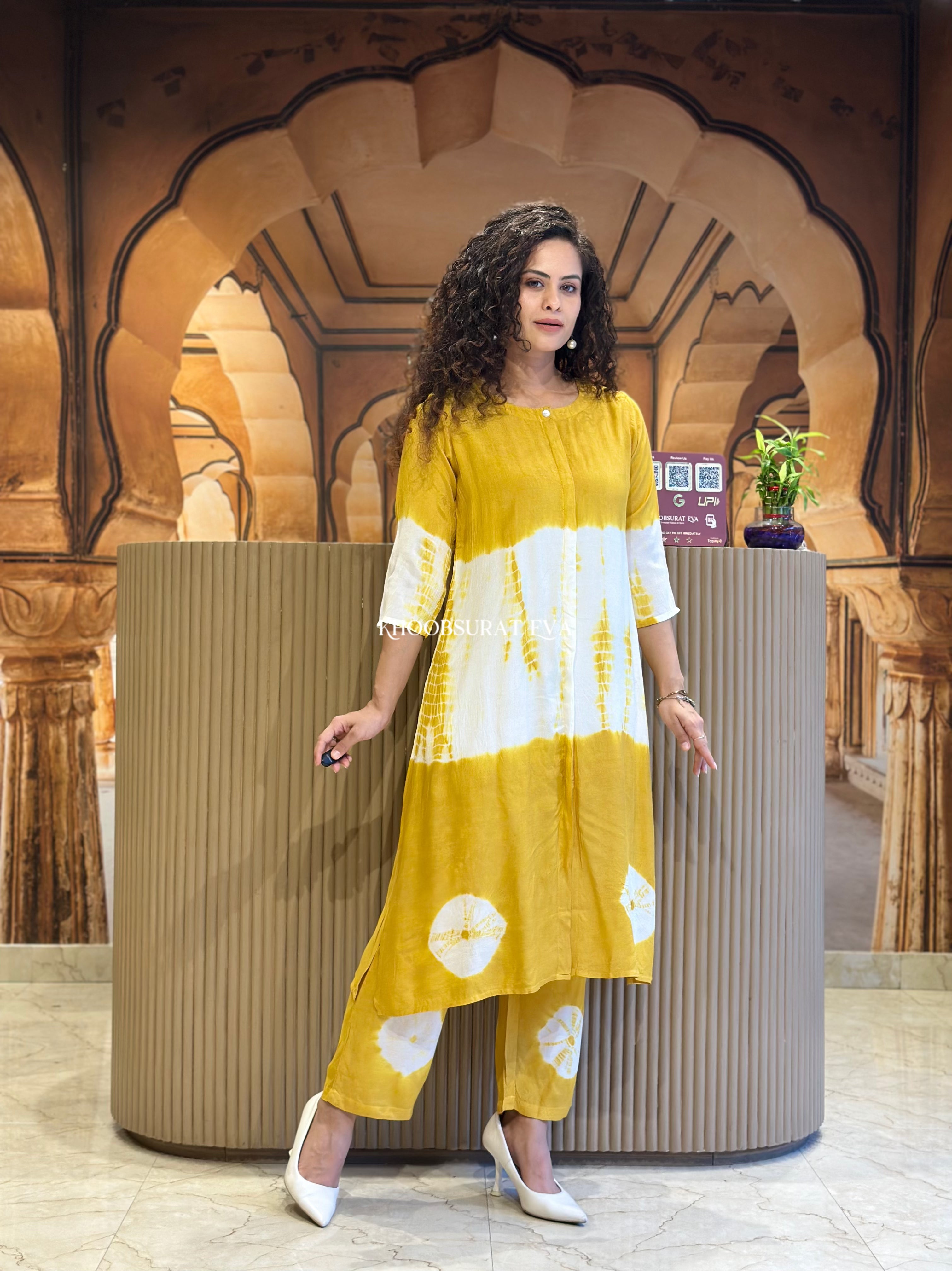 Stylish Touch Glow Yellow Kurta Set for Women - Traditional Indian Ethnic Wear for Festivals, Weddings & Special Occasions