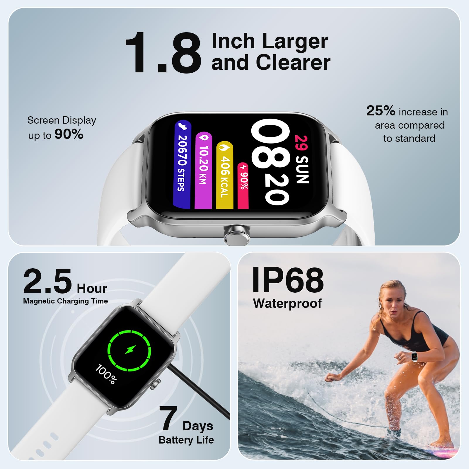 Smart Watches for Women - 1.8