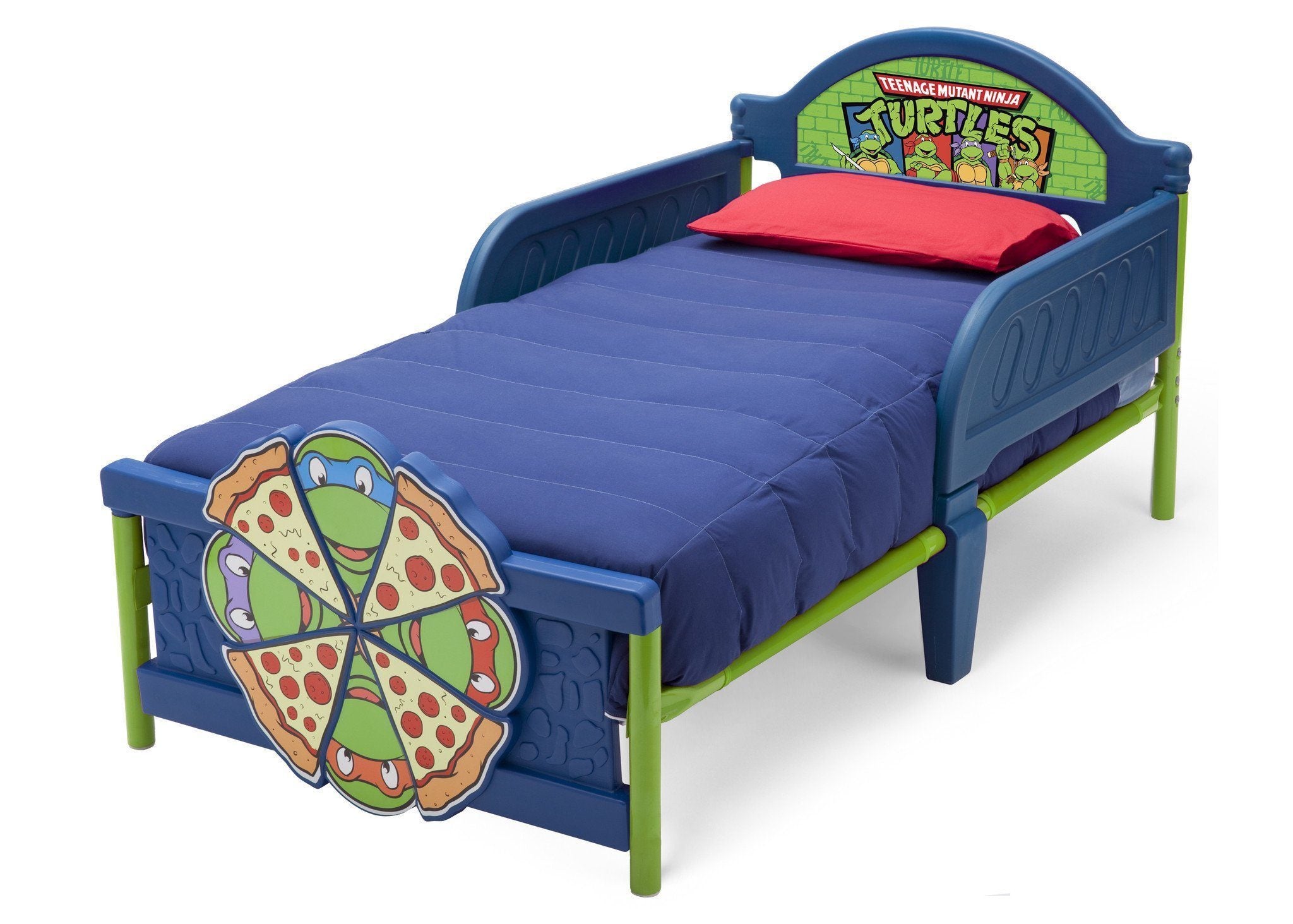 Teenage Mutant Ninja Turtles 3D Plastic Toddler Bed for Kids - Fun Themed Children's Bedroom Furniture for TMNT Fans | Perfect for Playrooms & Kids' Bedrooms