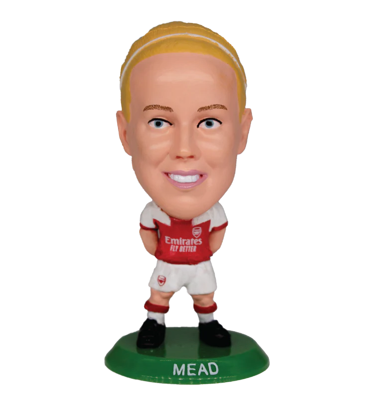 Official Arsenal SoccerStarz Beth Mead Action Figure - Collectible Football Player Statue for Fans & Gift - Perfect for Home Decor, Office Display, and Soccer Memorabilia Collections