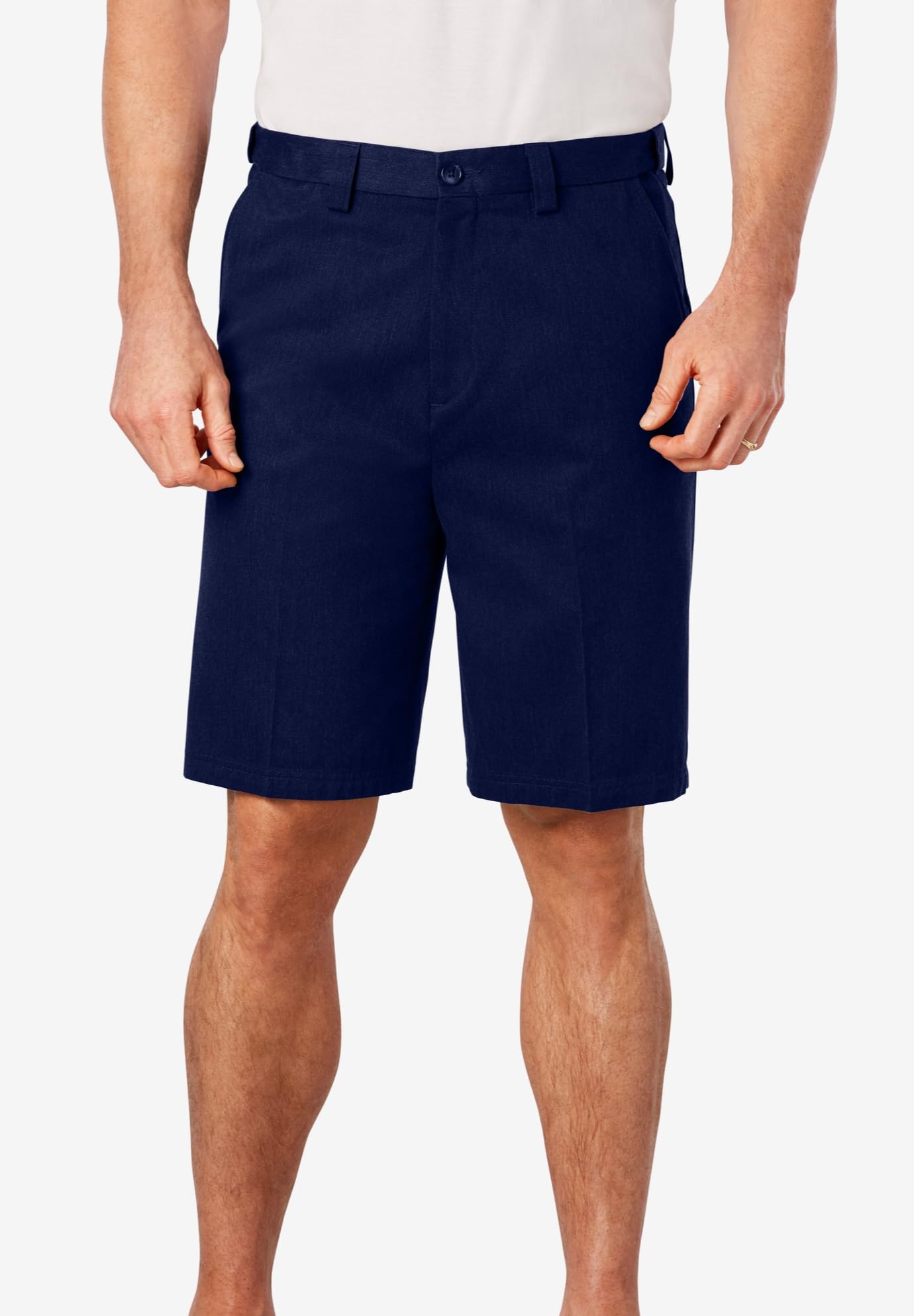 KingSize Men's Big & Tall Wrinkle-Free Stretch Waist Comfort Shorts - Perfect for Summer, Travel & Casual Wear