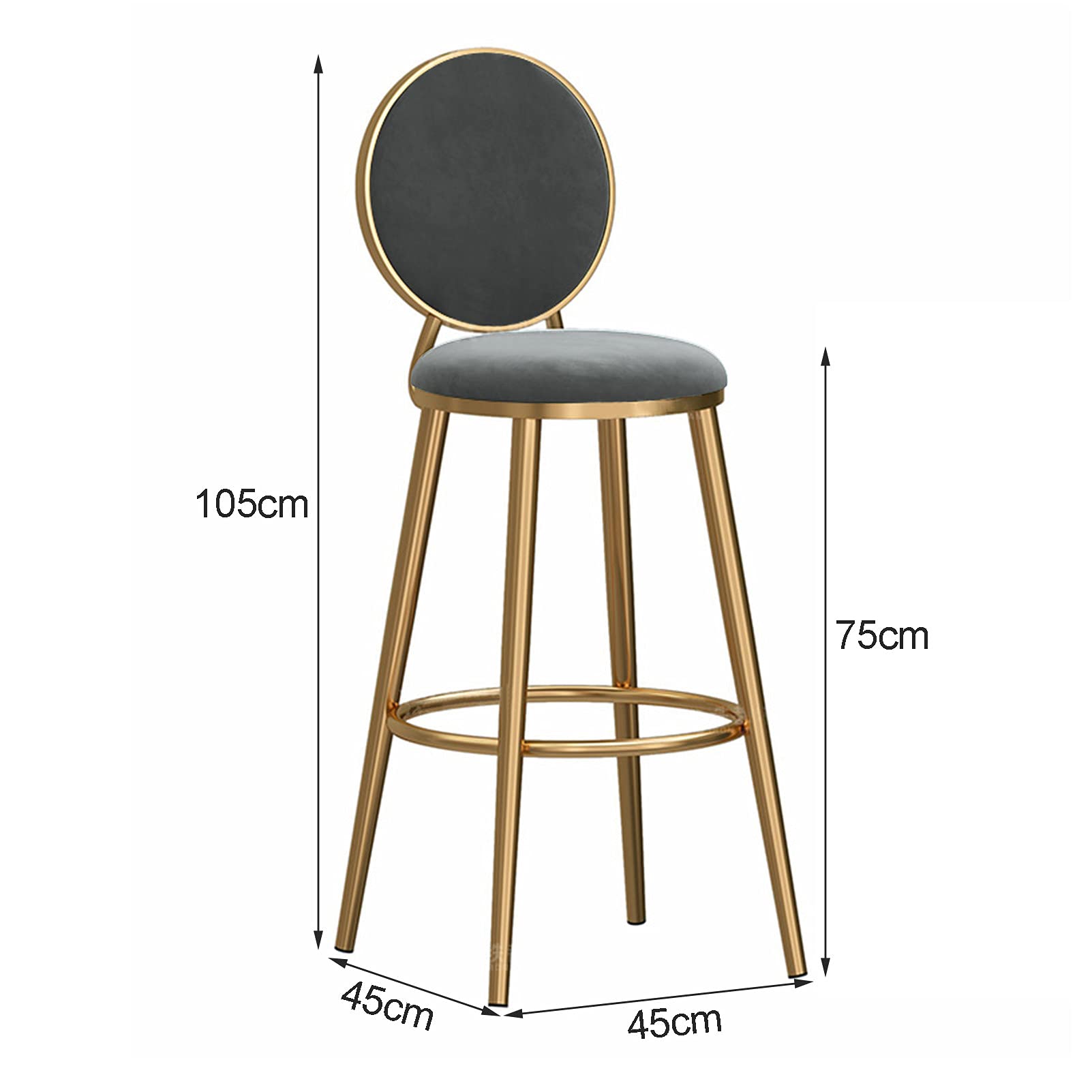 Velvet Bar Stools Set of 2 - 30