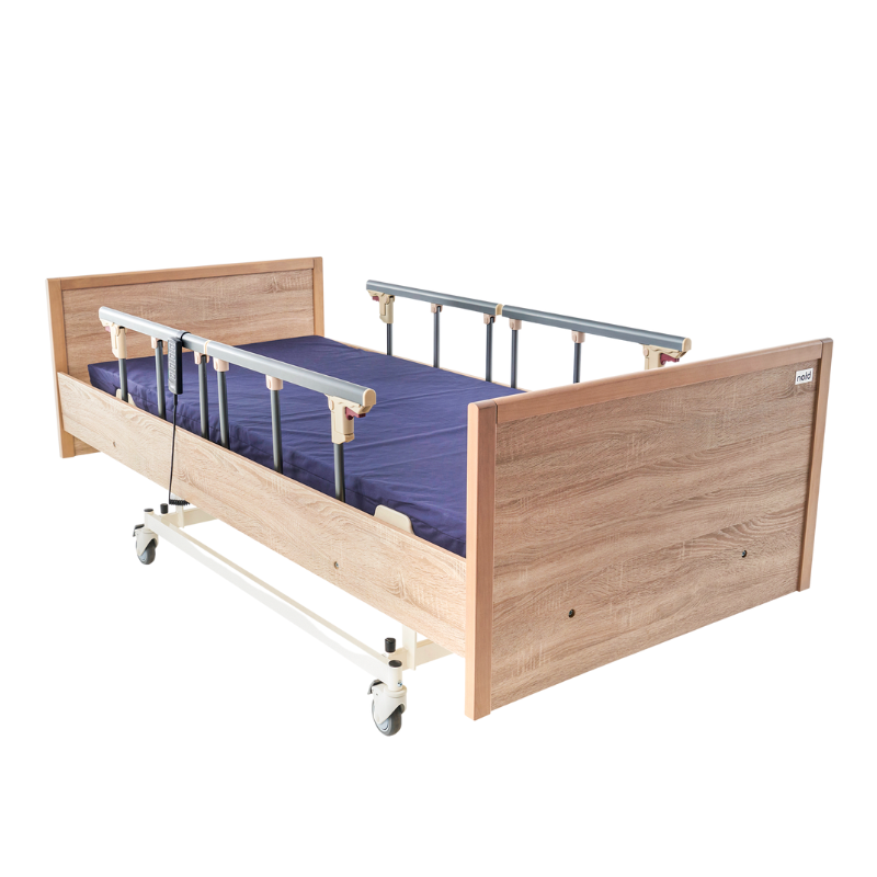 Bion Basic Wooden Homecare Bed - Solid Wood Bed Frame for Adults & Kids, Sturdy & Durable - Perfect for Bedroom, Guest Room, Nursery & Dormitory
