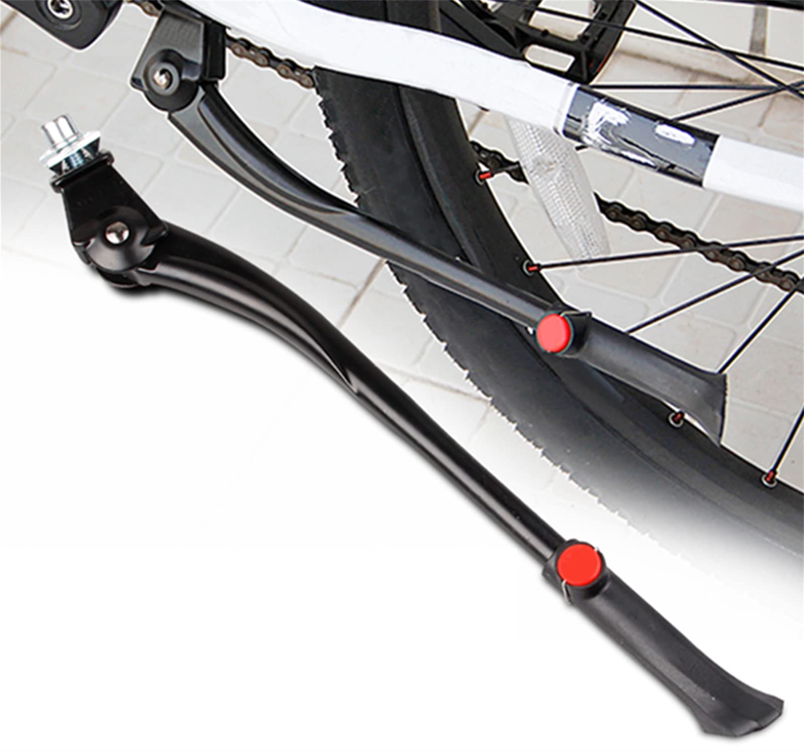 Adjustable Aluminum Alloy Bike Kickstand for 24-26 Inch Bicycles - Mountain Bike, Sports Bike Support (12.6