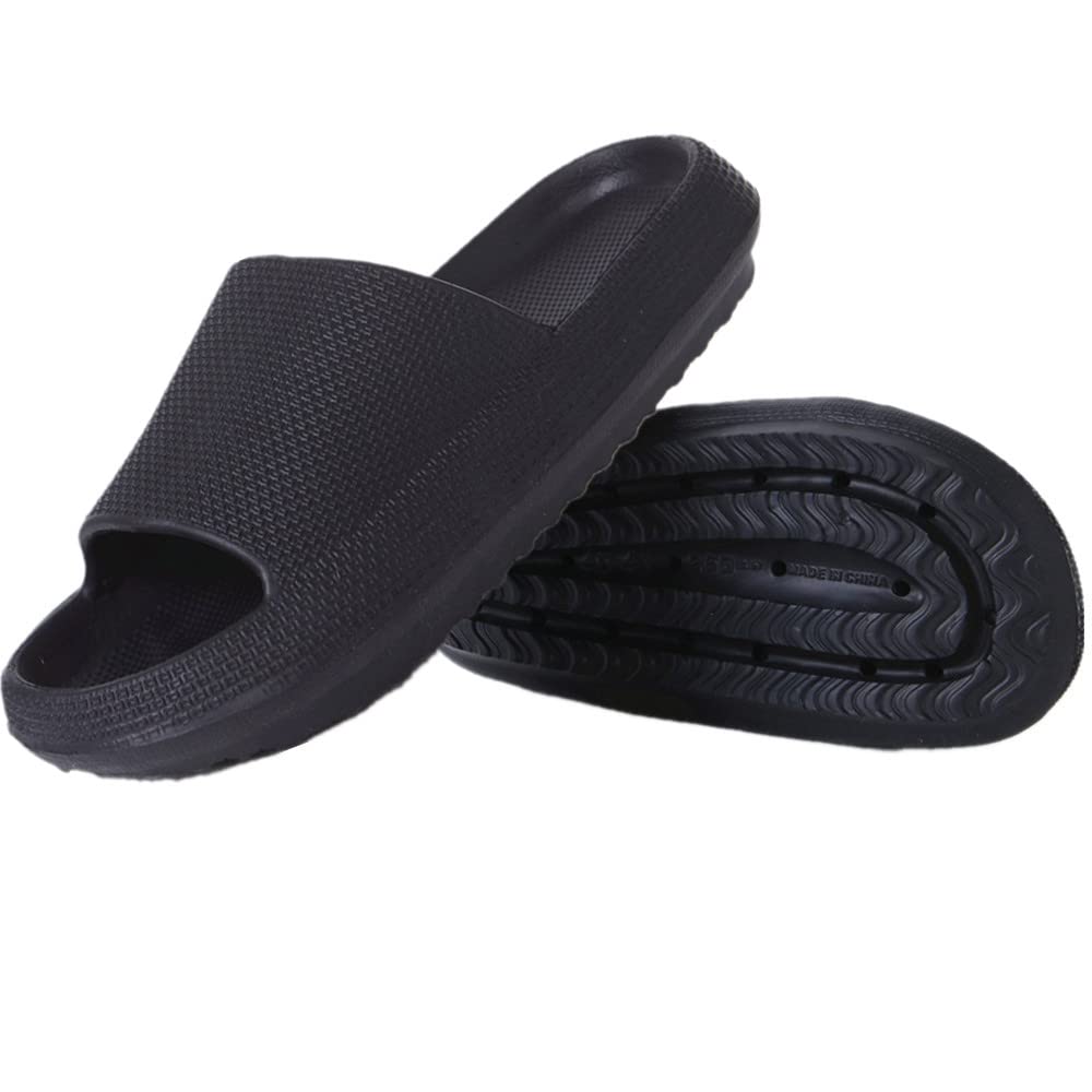 BING RUI CO Cloud Slides for Women and Men - Ultra Soft Pillow Slippers with Non-Slip Sole, Comfortable Bathroom and Shower Sandals, Thick Cushioned Footbed - Perfect for Indoor, Spa, Poolside, and Relaxation at Home