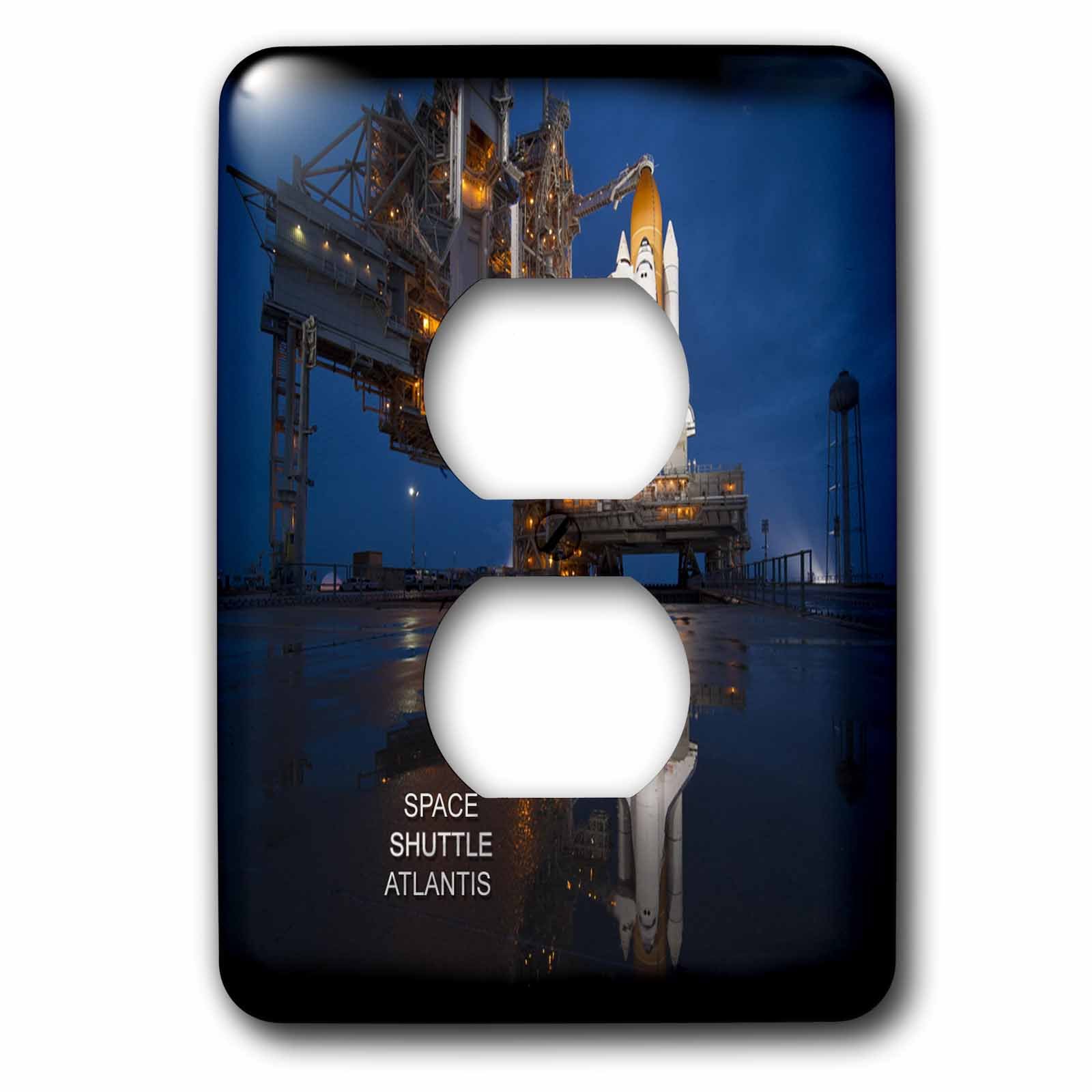 3D Rose Astronauts and Rockets Decor Outlet Cover - Space Theme Wall Plate for Kids Room, Nursery, Classroom (Design lsp_76863_6) | Perfect for Home, Office & School Safety