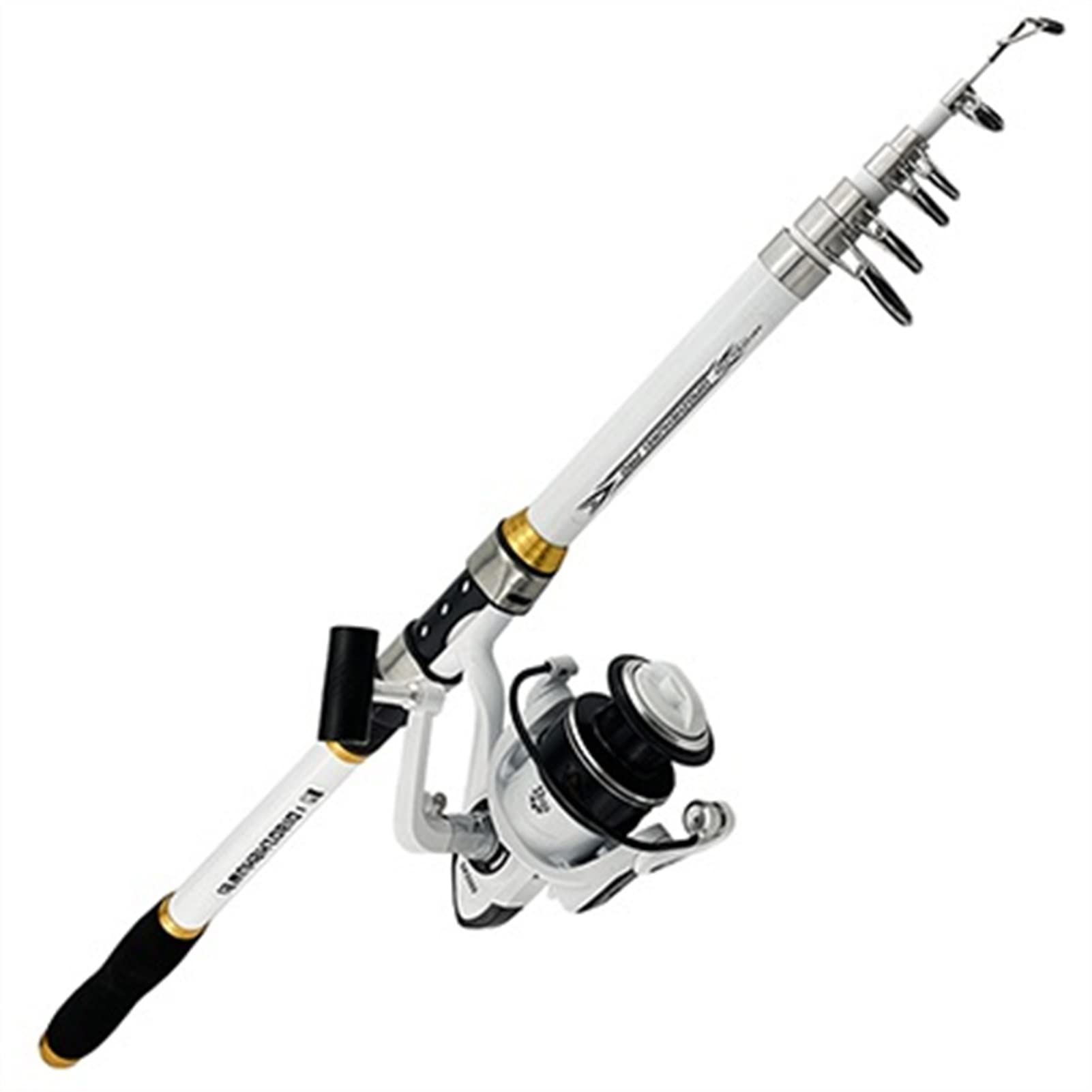 **Carbon Fiber Telescopic Fishing Rod and Reel Combo - Lightweight Spinning Kit for Beginners - Perfect for Freshwater, Saltwater, and Travel Fishing (Red)**