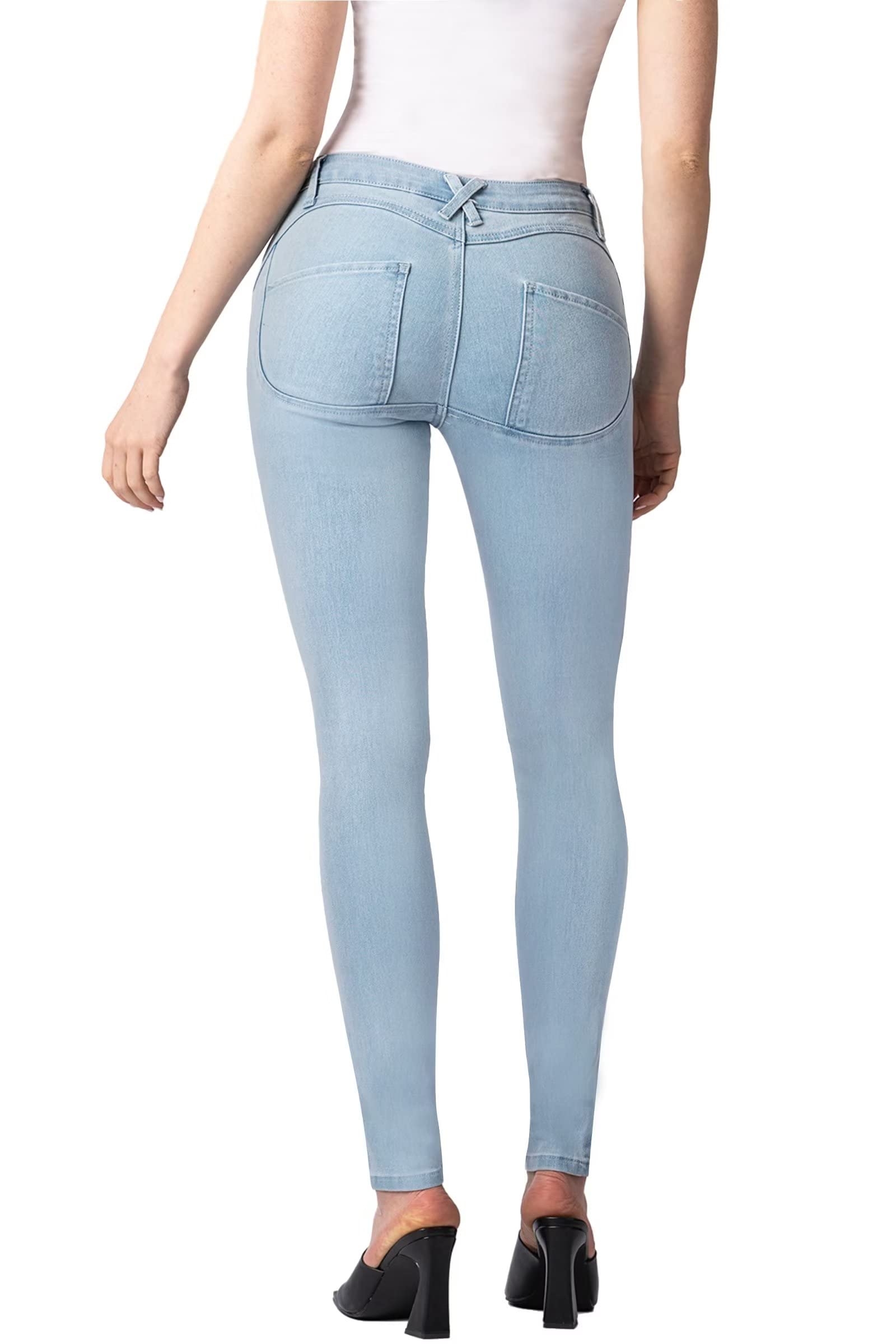 Women's Hybrid Extreme Butt Lift Stretch Denim Jeans - High Waist Skinny Jeans for Curvy Women | Perfect for Night Out, Date Night & Casual Wear