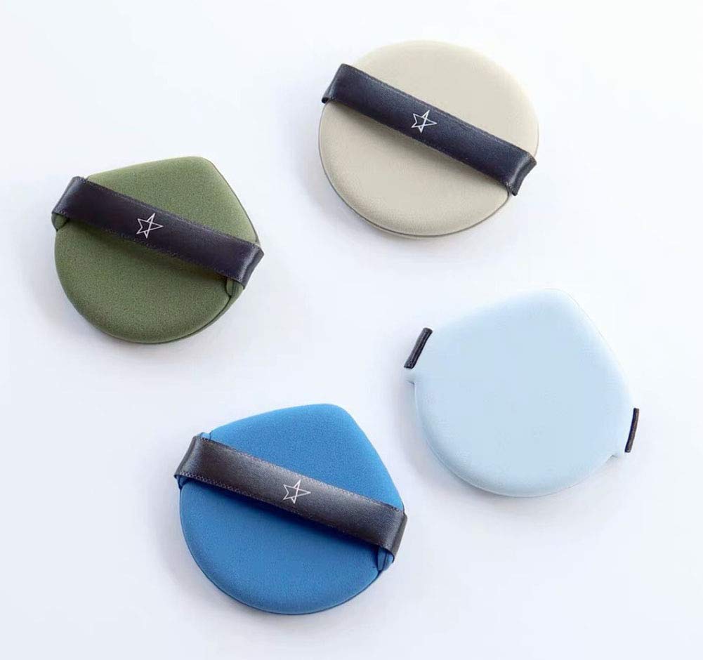 WOIWO 4 PCS Star-Shaped Makeup Sponge for Liquid & Powder Foundation - Soft Blending Puff for Wet & Dry Application - Perfect for Flawless Makeup at Home or On-the-Go