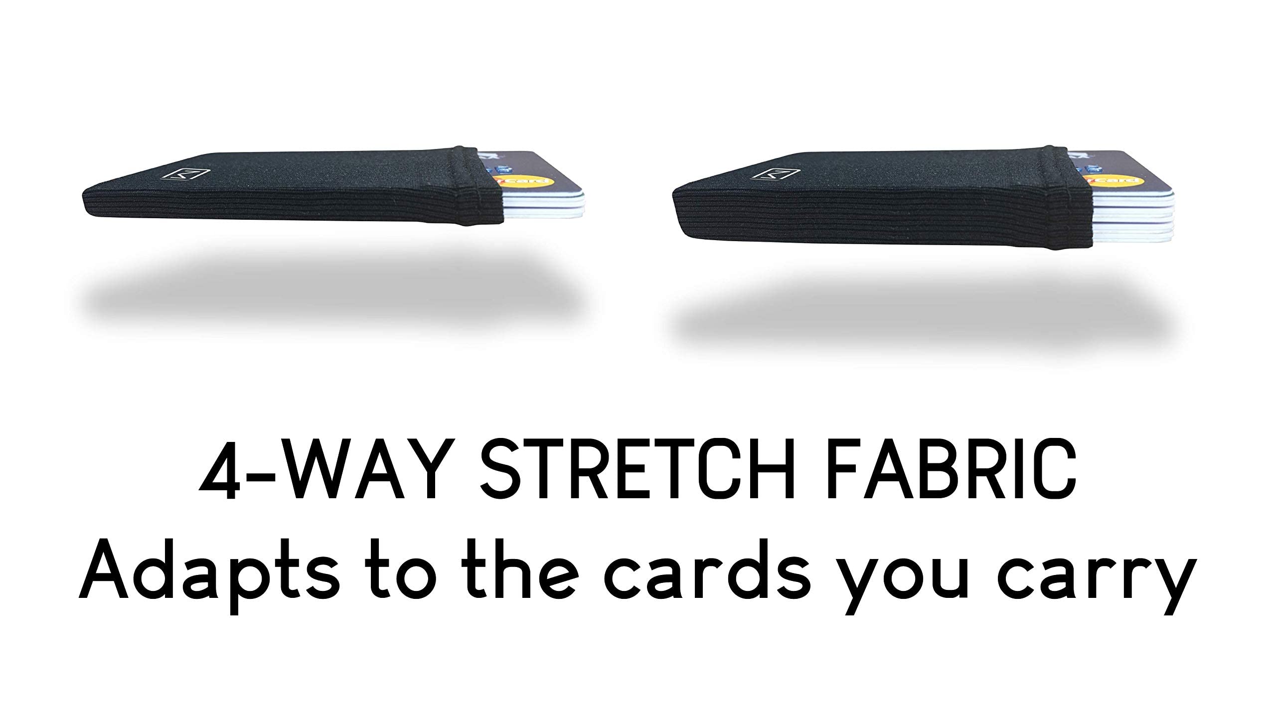 Elastic Minimal Card Holder - Ultra Thin Minimalist Wallet for Men & Women, Slim Credit Card & Business Card Holder, Perfect for Everyday Carry and Travel