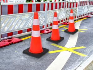 28 Inch Traffic Safety Cones with Reflective Collars - 12 Pack for Parking Lots, Road Construction, Lane Control & Driving Safety | Perfect for Work Zones, School Areas & Event Management