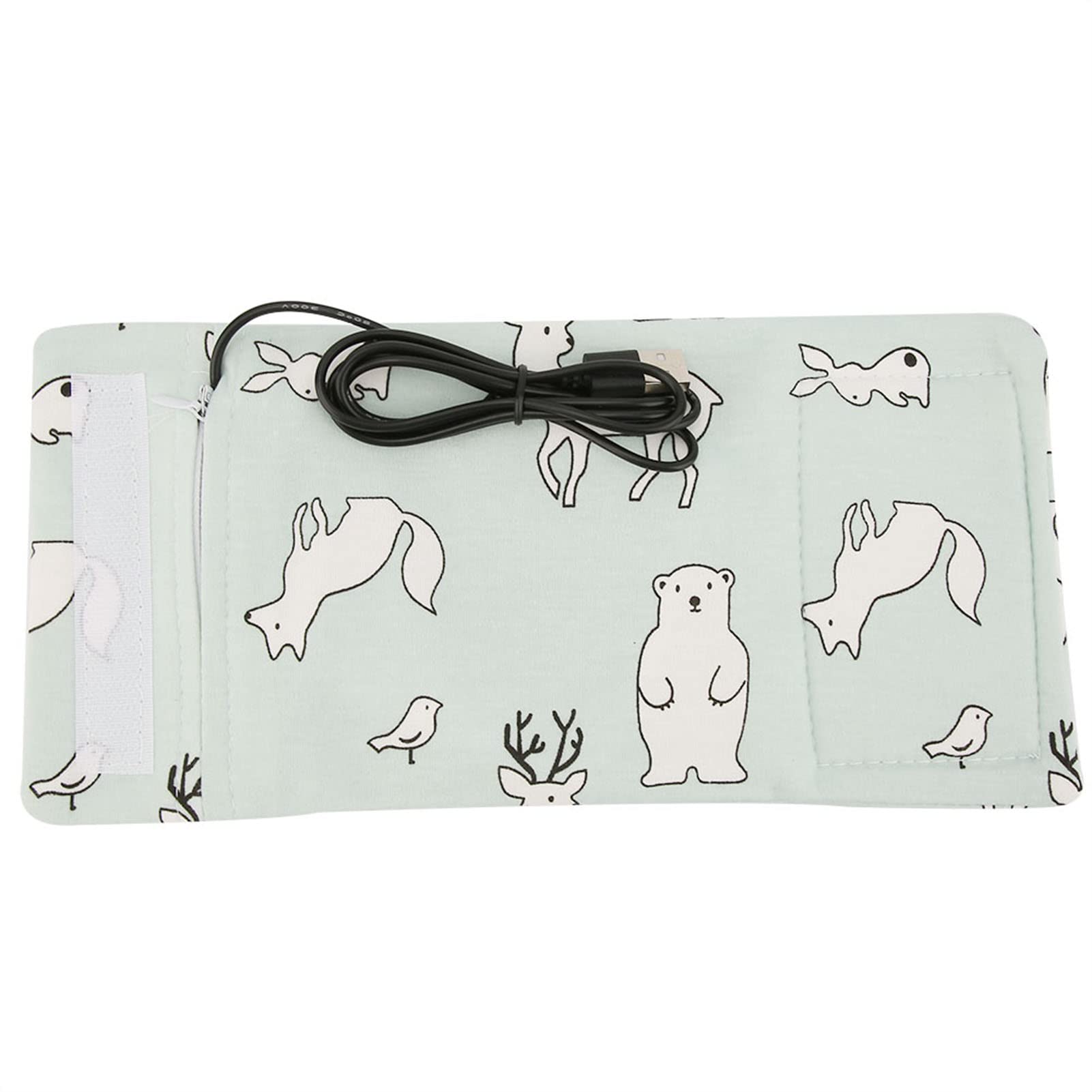 GOTOTOP USB Baby Bottle Warmer Bag - Portable Insulated Cooler Case for Milk, Formula & Drinks - Bear Design - Perfect for Travel, Outings & On-the-Go Parents