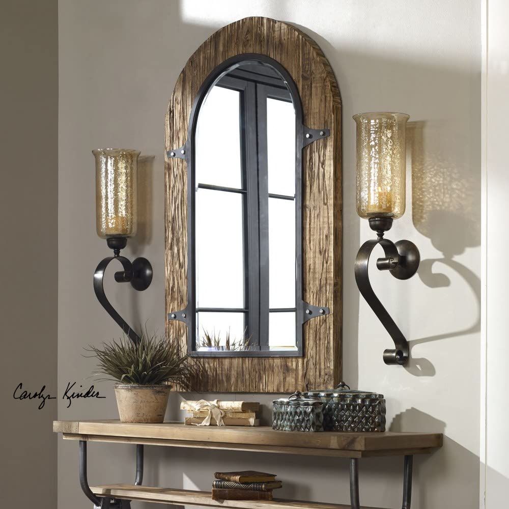 30 Inch Traditional Candle Wall Sconce - 7 Inches Wide x 8.5 Inches Deep - Elegant Wall Decor for Living Room, Bedroom & Dining Area - Perfect for Home, Wedding & Holiday Decorations - Model 208-Bel-603063