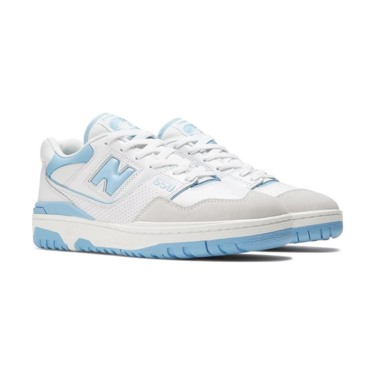 New Balance 550 Sneakers - White & Blue Haze Rain Cloud Colorway | Men's & Women's Casual Shoes for Walking, Running & Streetwear Fashion