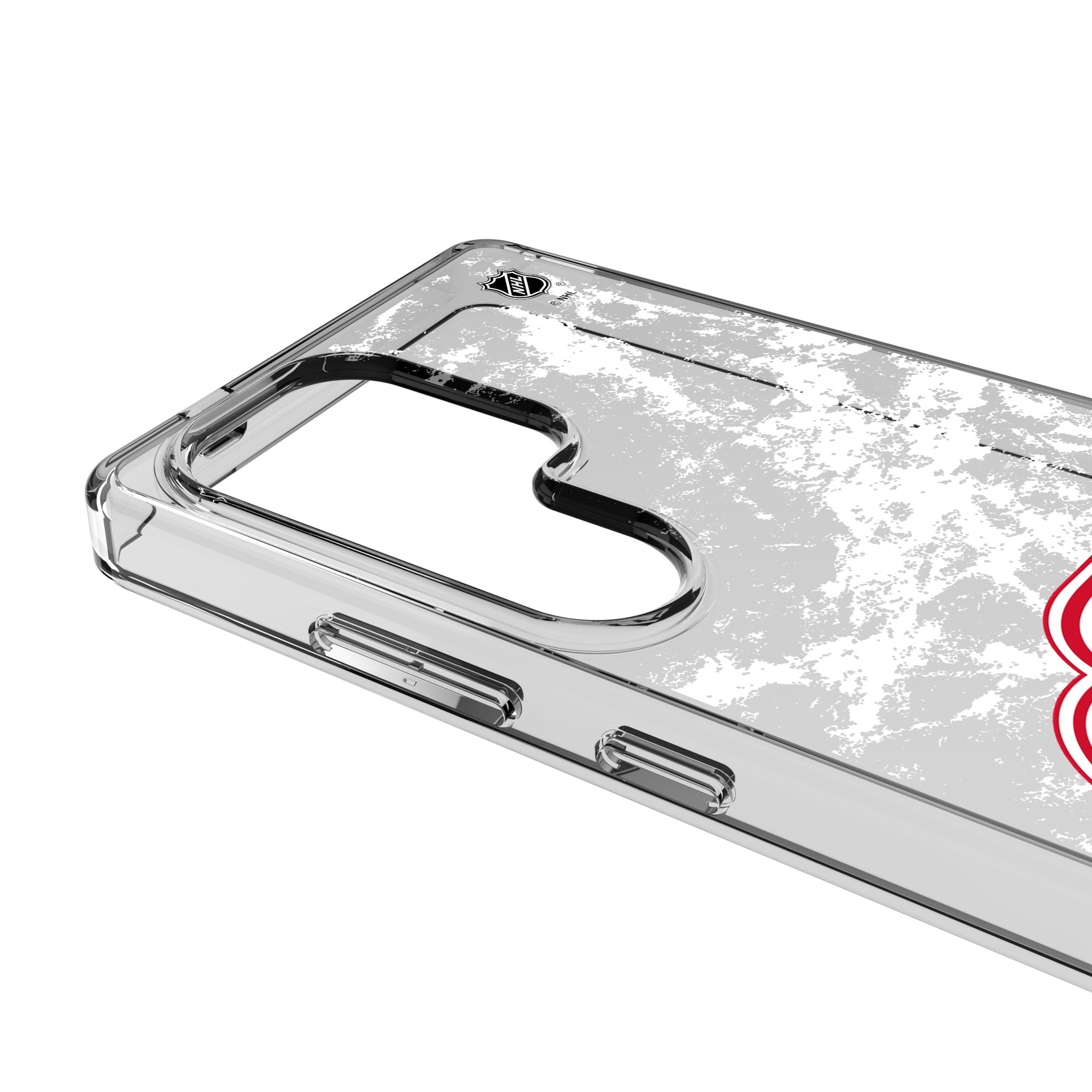 Detroit Red Wings NHL Ice Stripe Clear Protective Phone Case for Samsung Galaxy S21 S22 S23 - Durable Slim Cover for Hockey Fans & Game Day Support