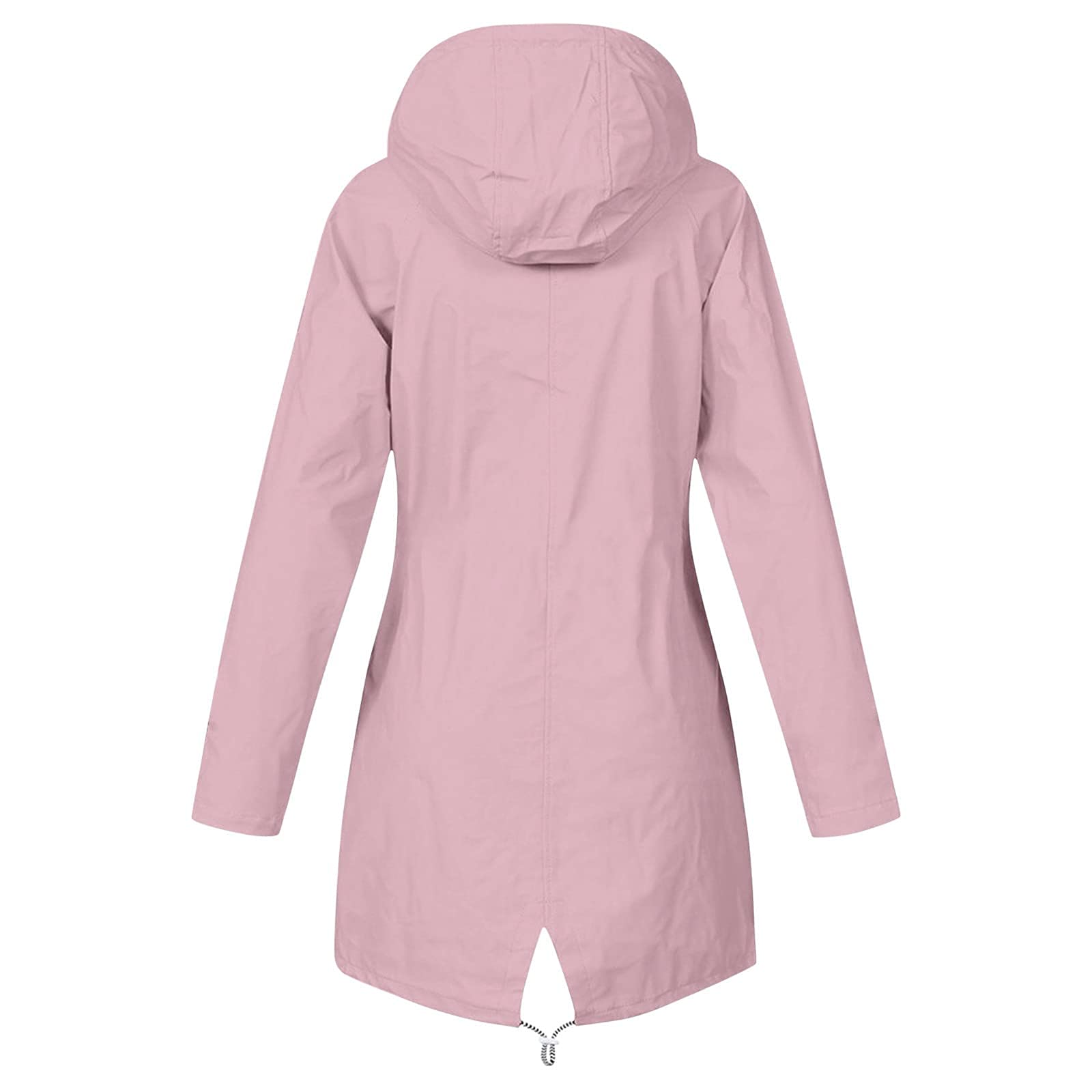 Women's Waterproof Hooded Trench Raincoat - Windproof Warm Rain Jacket for Outdoor Travel & Commuting | Lightweight Windbreaker for Hiking, Camping & Daily Use