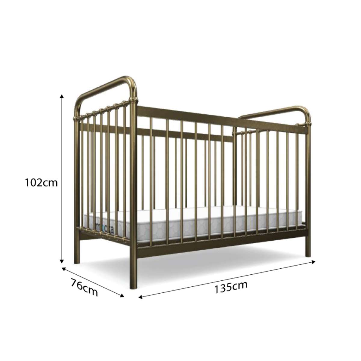 Sonata Cove Midnight 3-Piece Nursery Set – Crib, Dresser & Changing Table for Baby's Bedroom Decor