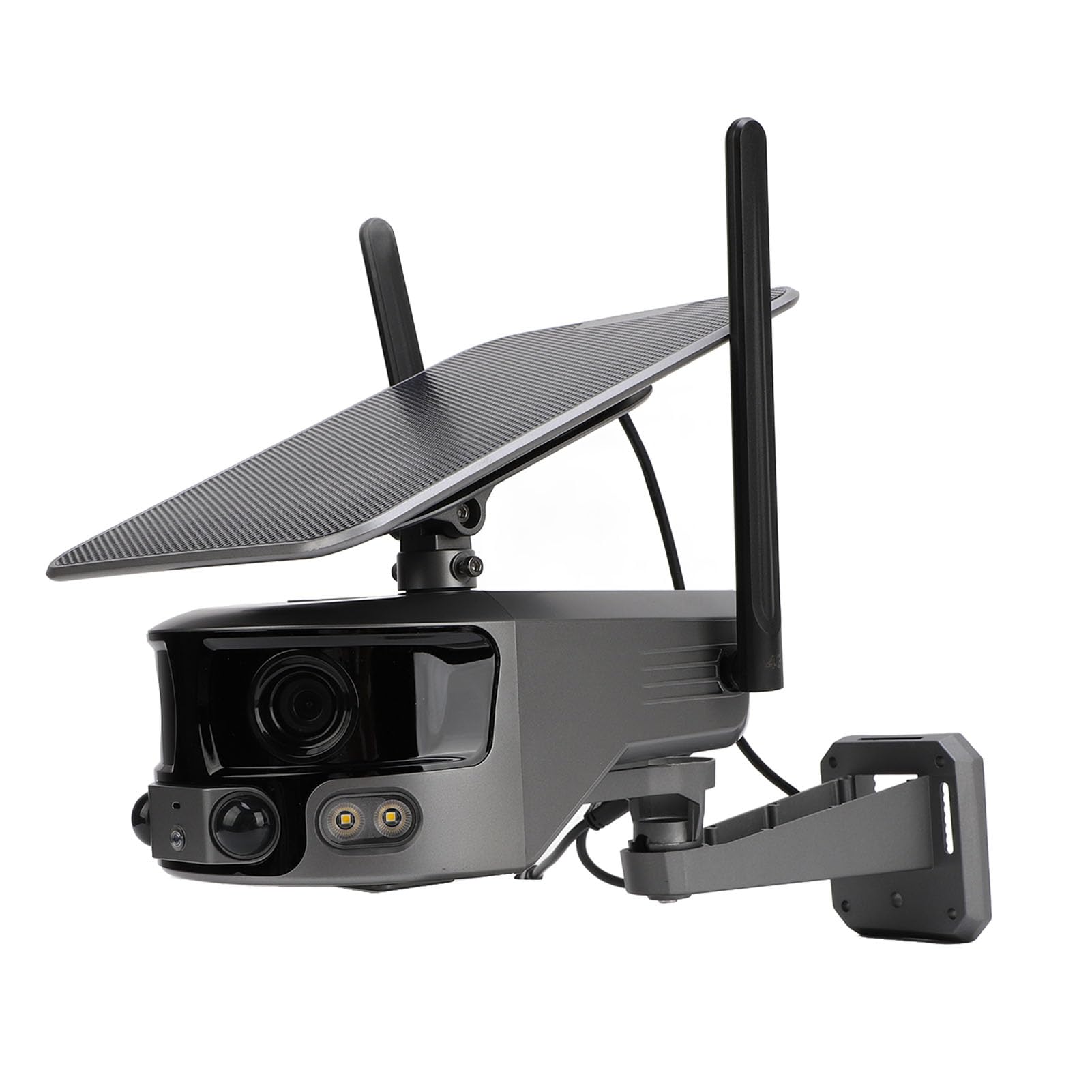 Plyisty Solar Security Camera - Wireless Outdoor Surveillance System with Dual Cameras, 18000mAh Rechargeable Battery & Solar Panel, IP66 Waterproof, Color Night Vision, Motion Detection - Ideal for Home Security, Backyard Monitoring, and Business Protection