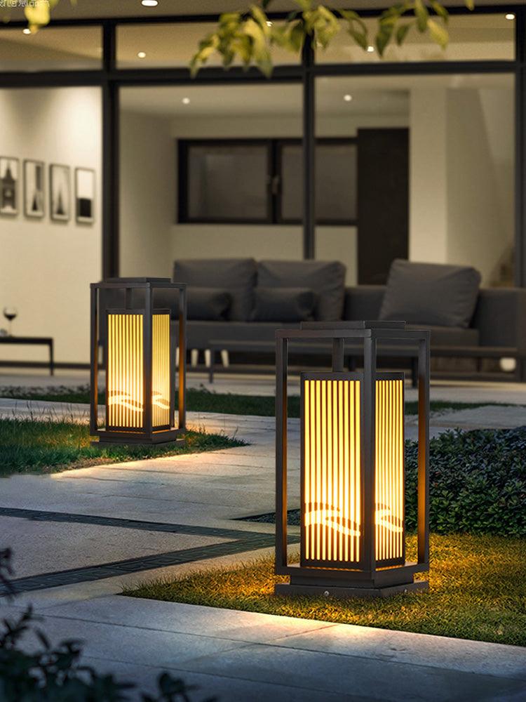 Square Cage Outdoor Light - Weatherproof LED Hanging Light for Patio, Garden, Porch, and Backyard Decor - Perfect for Outdoor Parties and Evening Ambiance