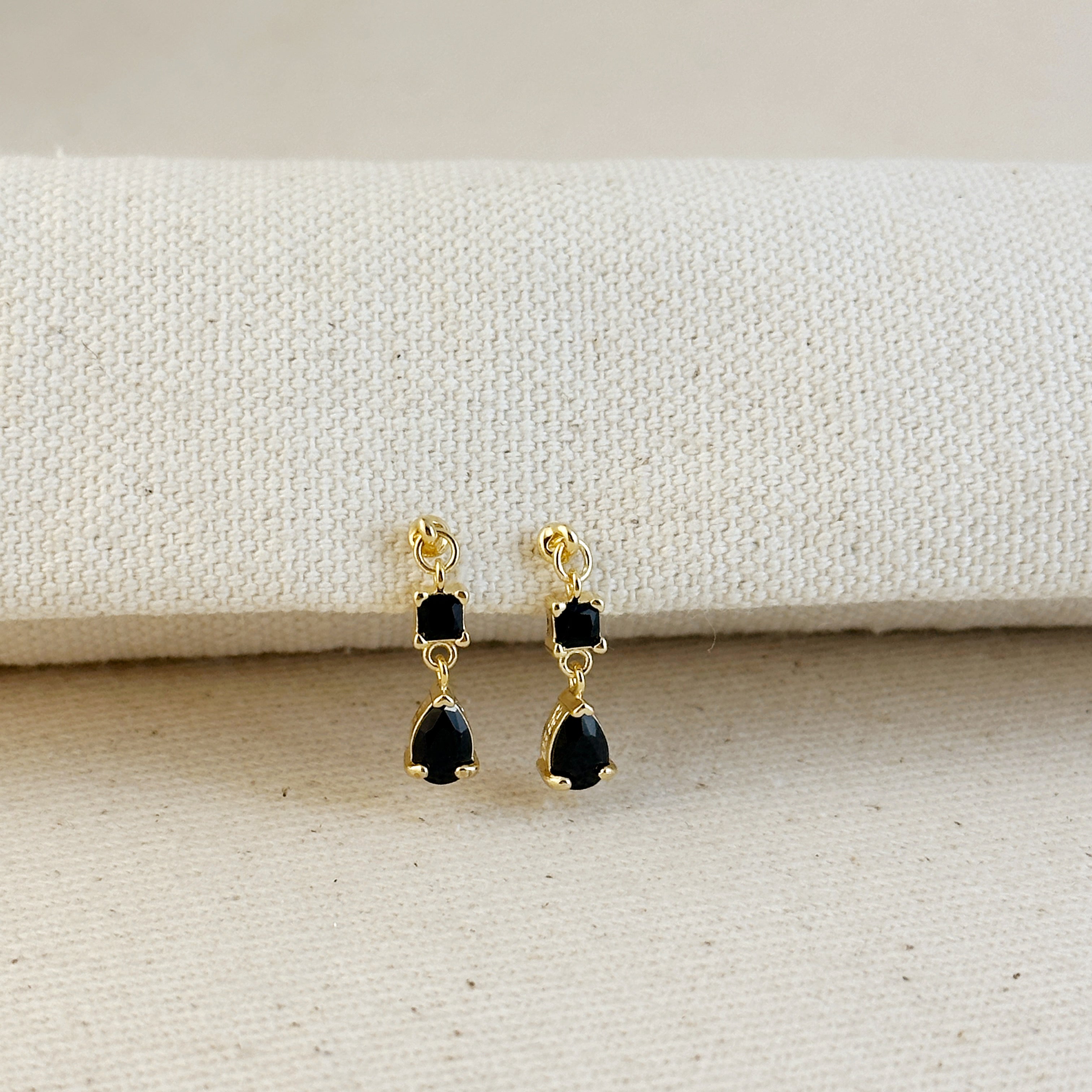18K Gold Filled Colorful CZ Mixed Shape Drop Dangle Earrings for Women - Perfect for Parties, Weddings & Everyday Elegant Wear