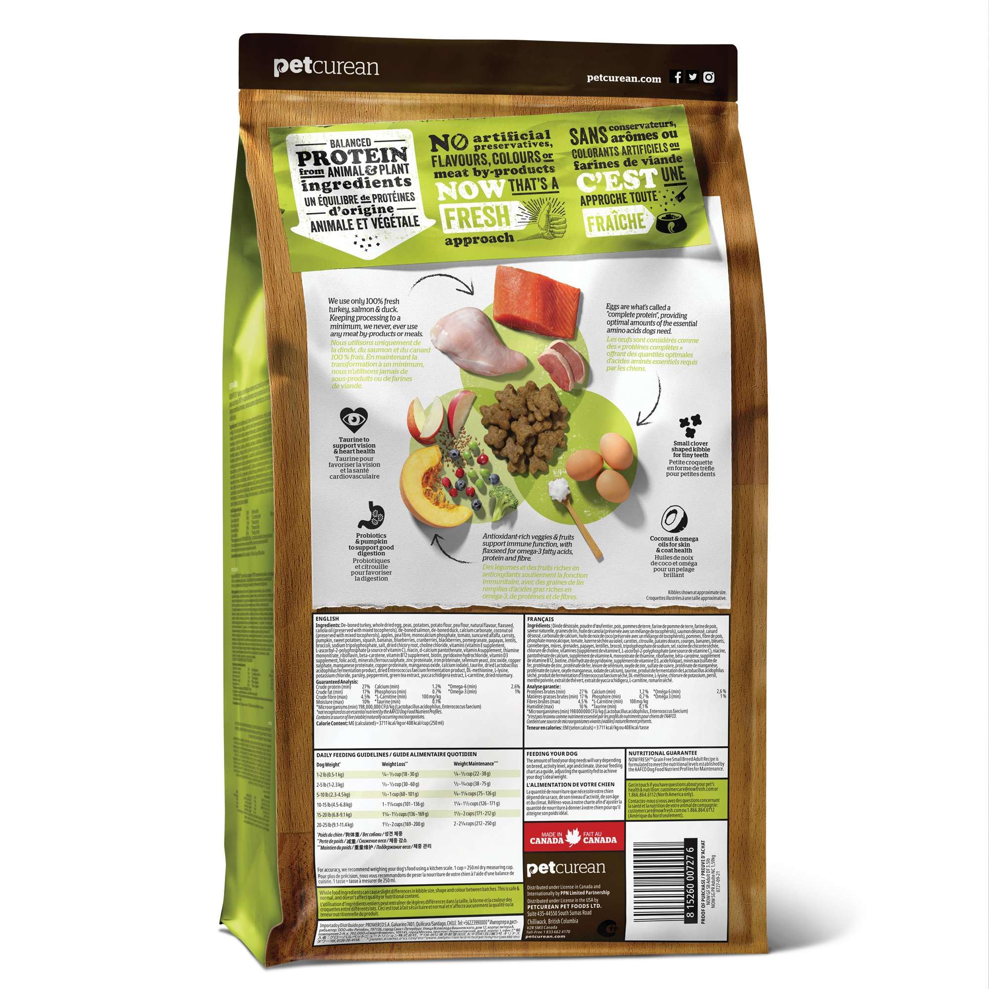 Now Fresh Grain-Free Small Breed Dry Dog Food - Turkey, Salmon & Duck Recipe - 22 lb Bag for Adult Dogs | Perfect for Small Breeds, Sensitive Stomachs & Healthy Skin & Coat