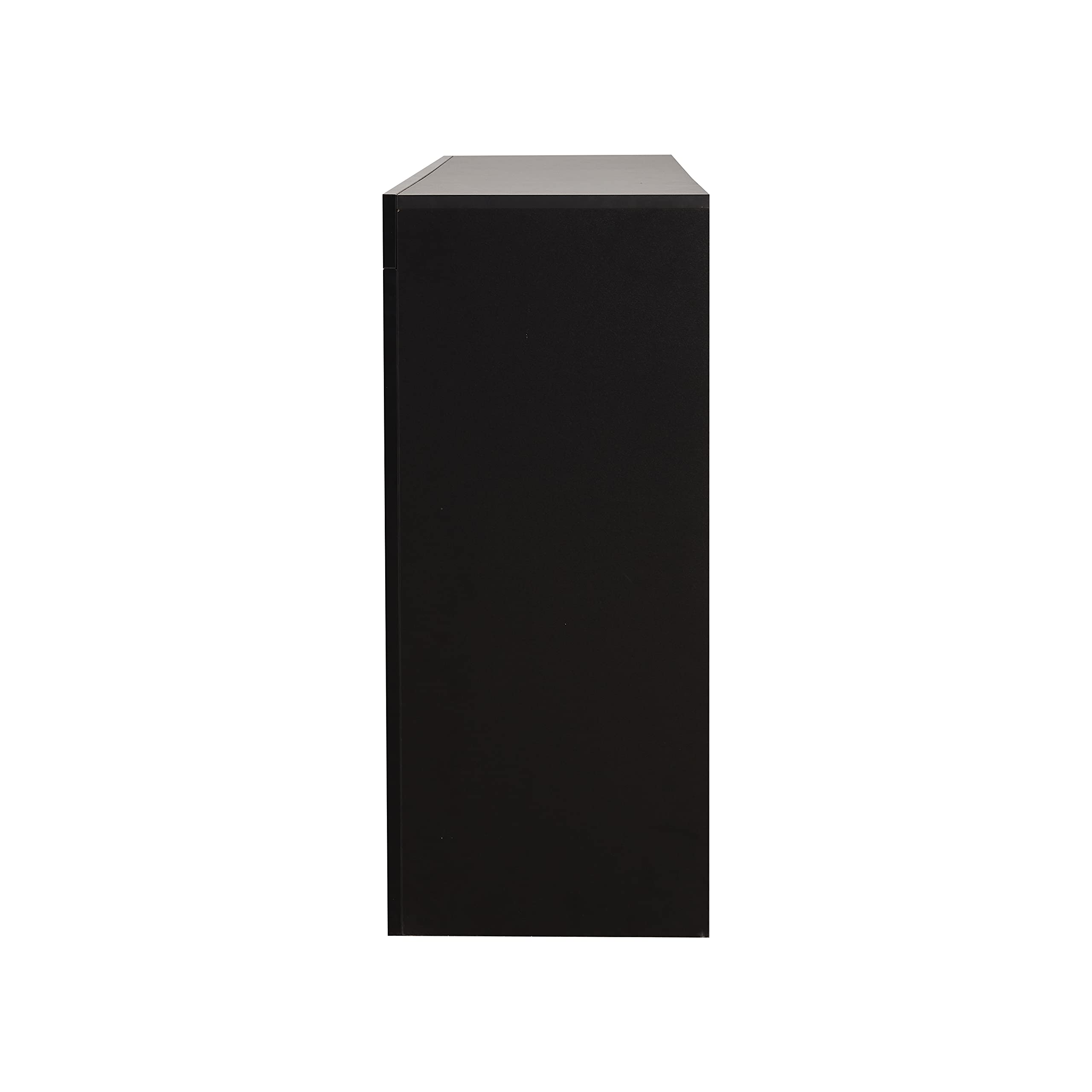 Modern Buffet Cabinet with LED Lights - High Gloss Sideboard Storage Cupboard with Shelves & Drawers for Entryway, Hallway, Kitchen, Home Office or Home Bar (Black, 3-Door Design) - Perfect for Dining Room Storage, Living Room Organization & Entertaining Spaces