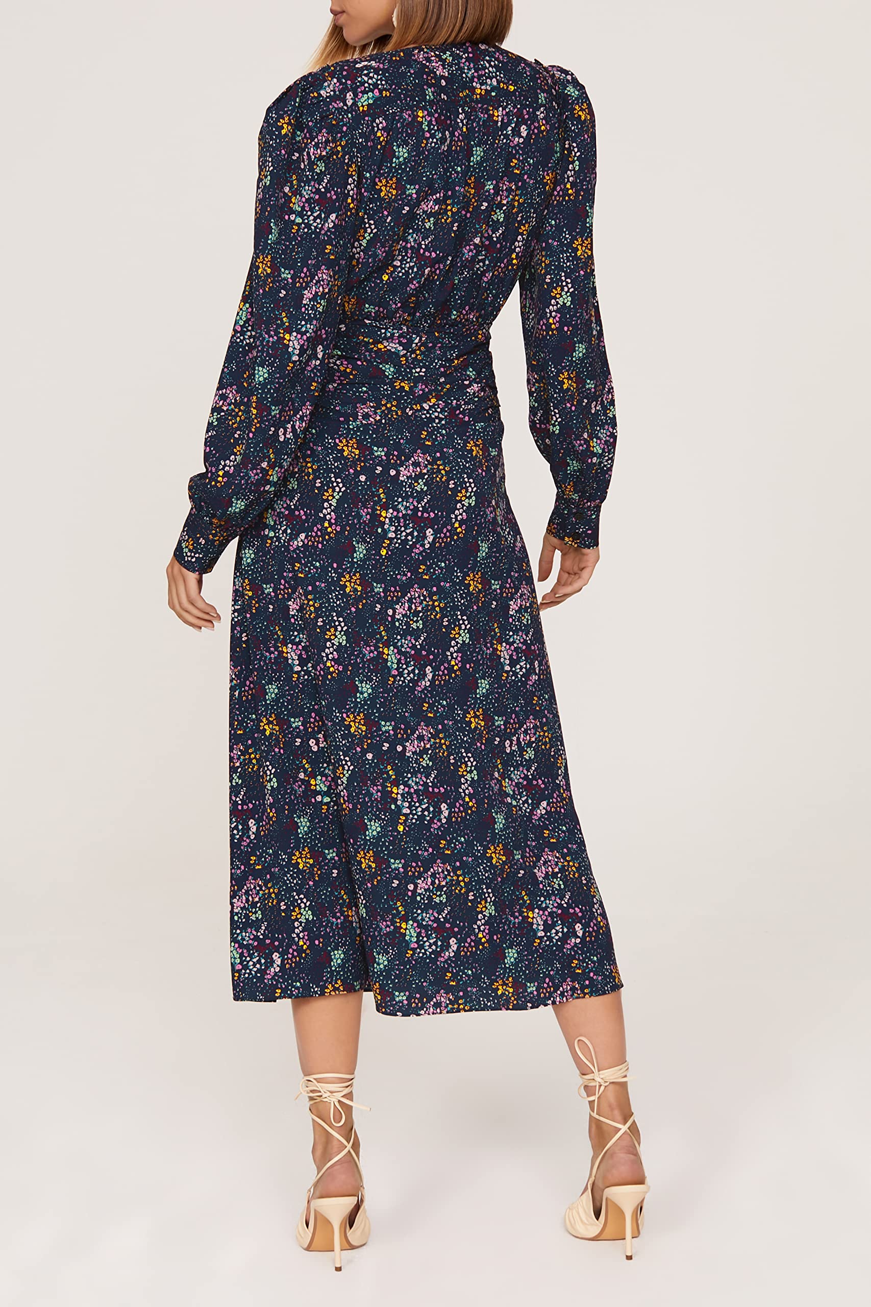 RTR Design Collective Blue Floral Dress for Women - Elegant Summer Maxi Dress with V-Neck & Flowy Skirt | Perfect for Beach Vacations, Weddings & Date Nights