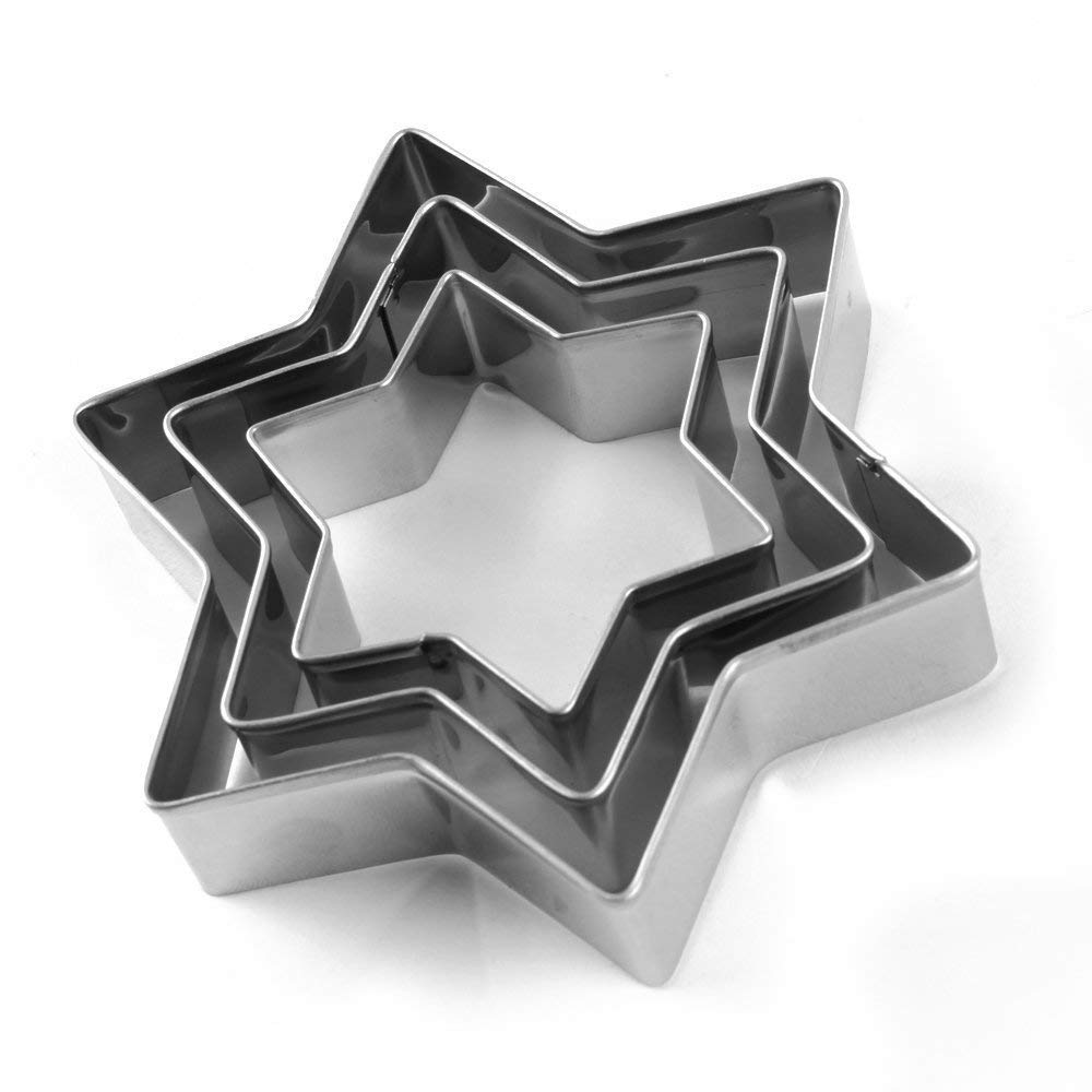 InfiSoul 12-Piece Stainless Steel Cookie Cutter Set - 4 Shapes, 3 Sizes with Embossing Mold for Baking, Cooking, Bread & Sandwich Making - Perfect for Kids, Home Kitchen & Holiday Cookie Decorating