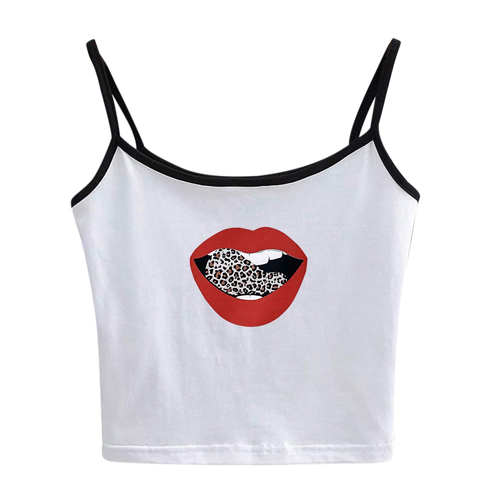 Women's Casual Tank Tops - Stretchy Spliced Sling Print Camisole Blouse | Perfect for Summer Outfits, Beach Wear & Everyday Comfort
