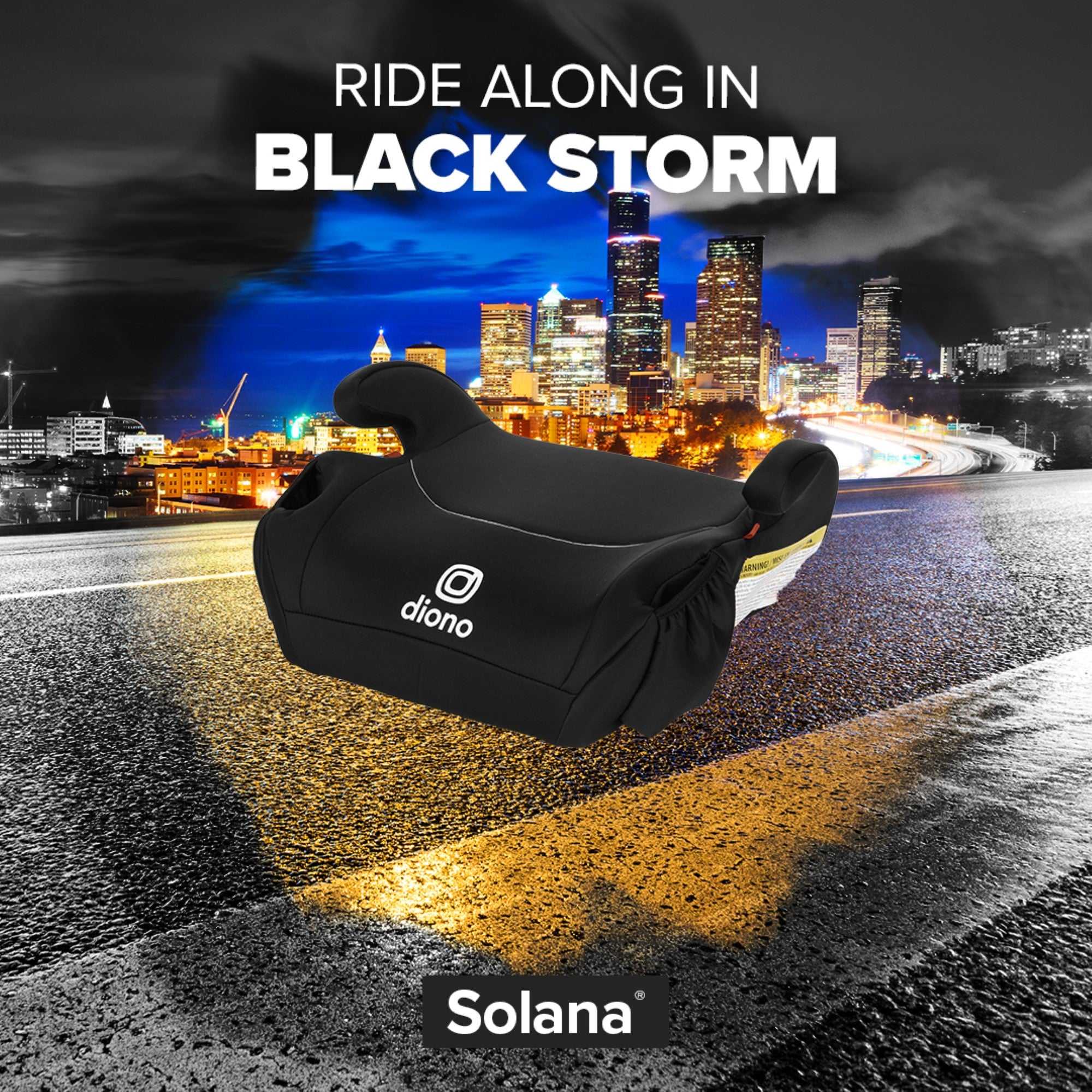 Diono Solana Backless Booster Car Seat - 2 Pack | Lightweight & Portable for Travel, School Carpool & Everyday Use