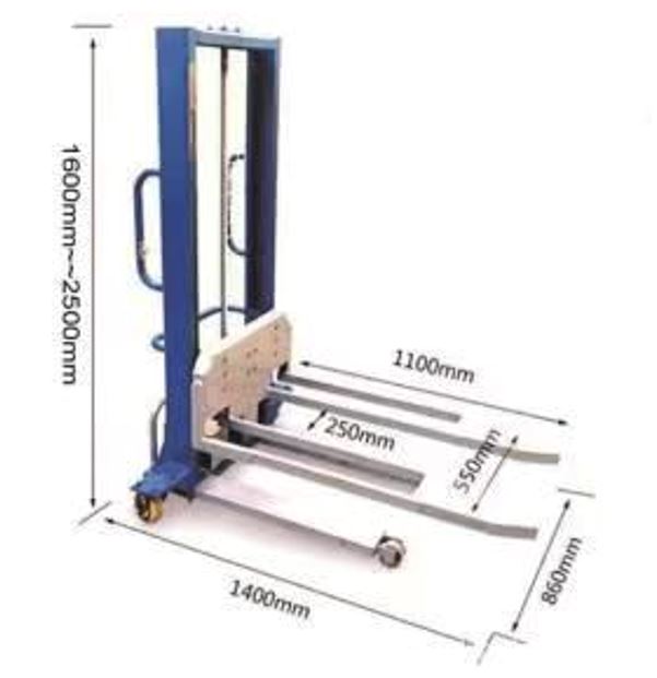 Aiko 0.5 Ton 1.6m Semi Self Lifting Electric Stacker - PT YM 0.5T/1.6M Model | Warehouse Pallet Stacker for Loading, Unloading & Material Handling