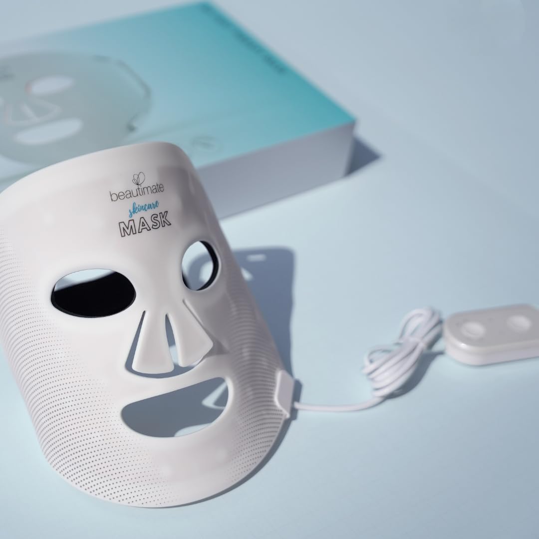 LED Light Therapy Face Mask for Wrinkles & Acne - Red Blue & 850nm Infrared Light Treatment - At-Home Skincare Device for Anti-Aging & Clear Skin - Perfect for Daily Facial Care & Spa Nights